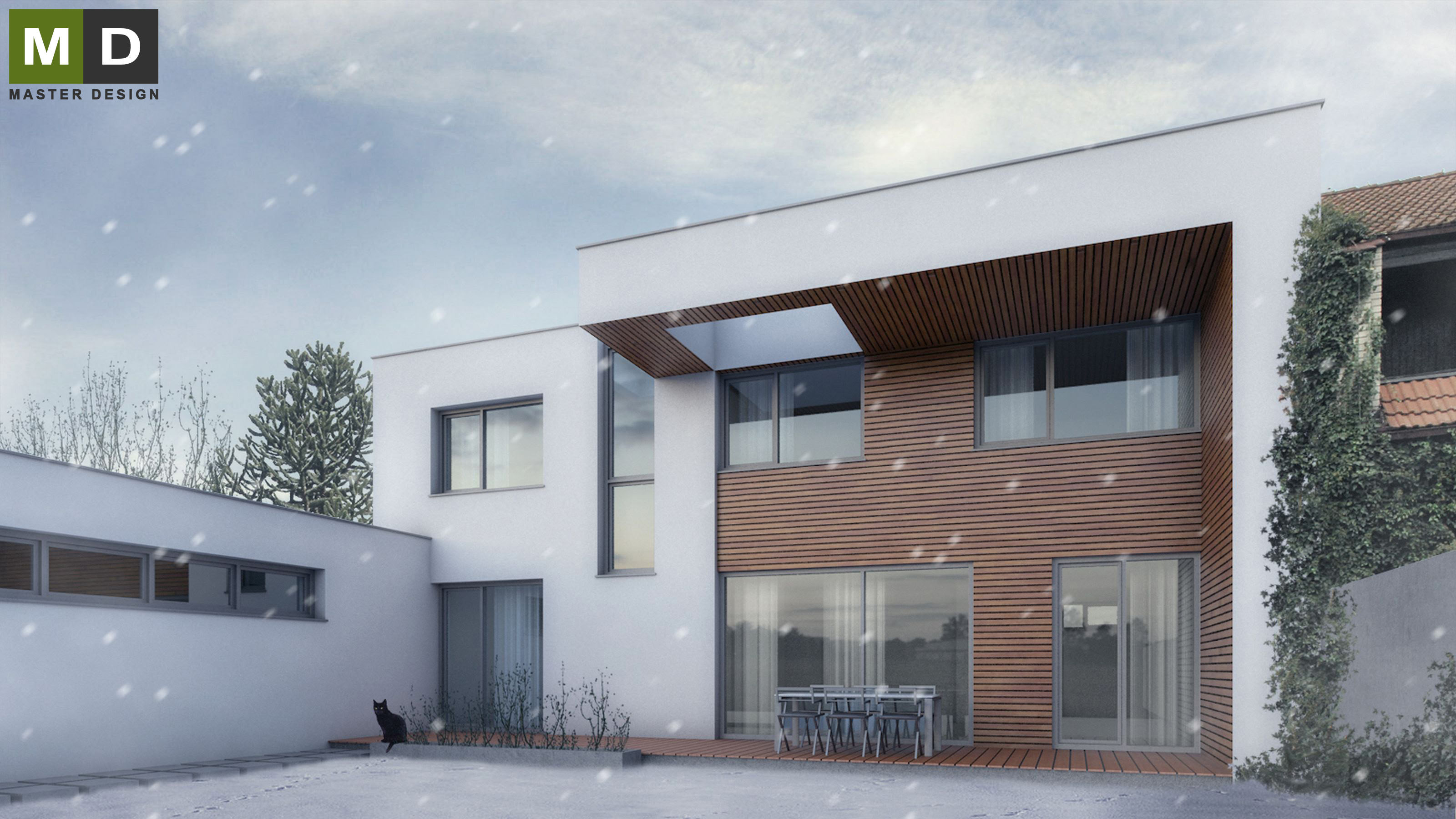 Reconstruction of a terraced house into a luxury low-energy - Praha Vokovice