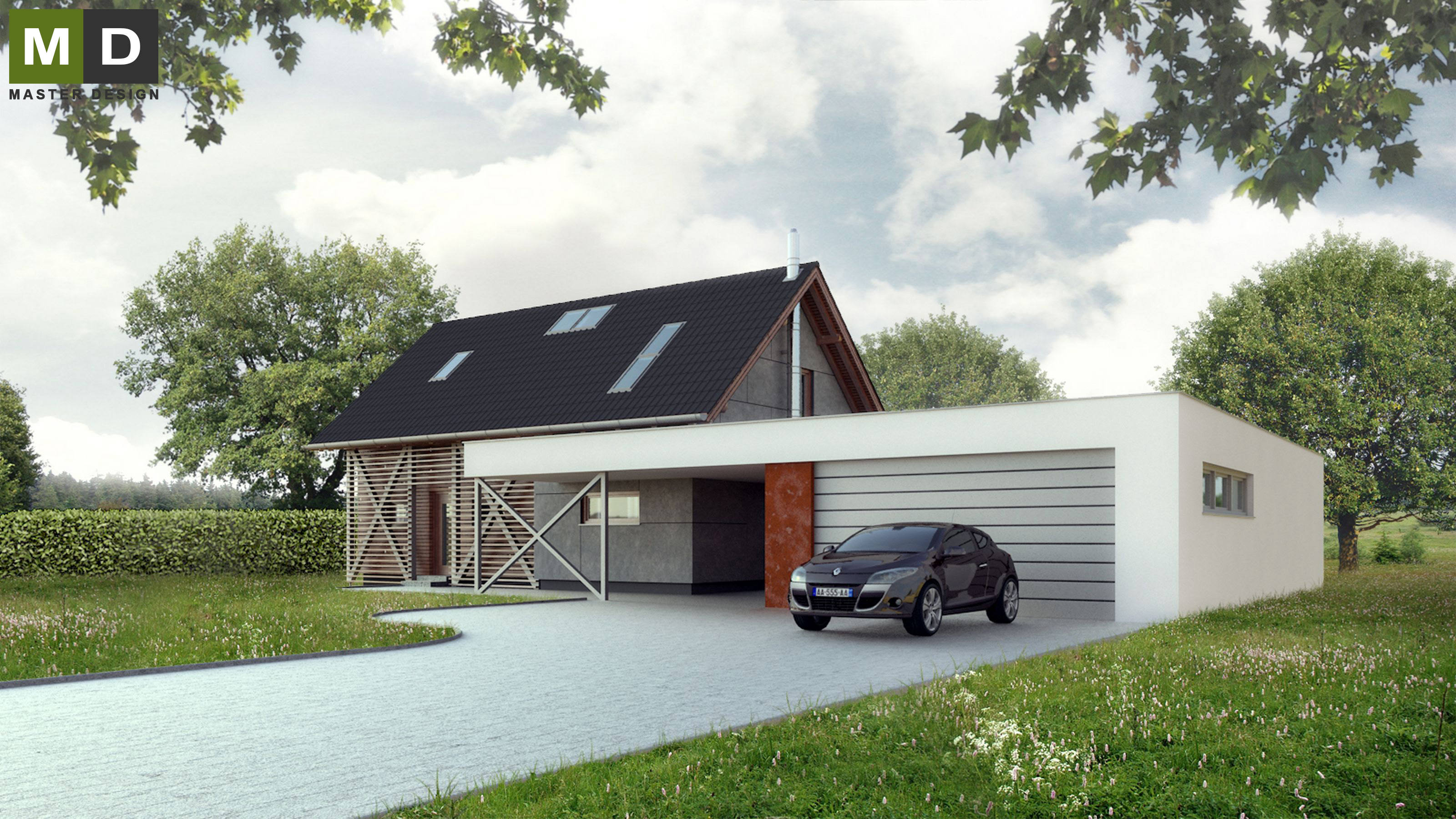 Reconstruction of the house to a luxury and low energy - Kojkovice u Třince - main visualisation Reconstruction of the house to a luxury and low energy - Kojkovice u Třince - main visualisation