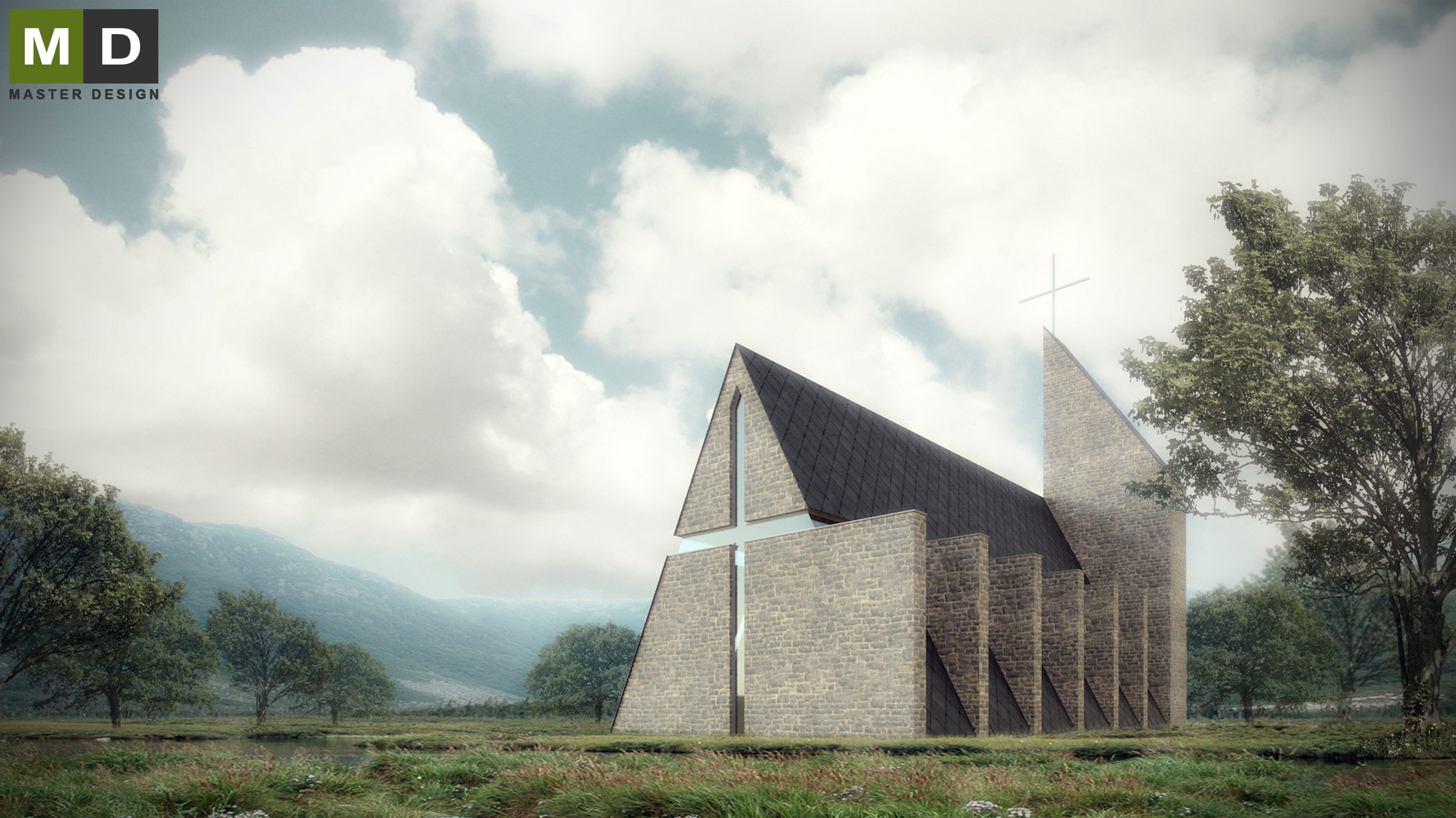 New building of the Roman catholic churchKrnov - visualisation2 New building of the Roman catholic churchKrnov - visualisation2