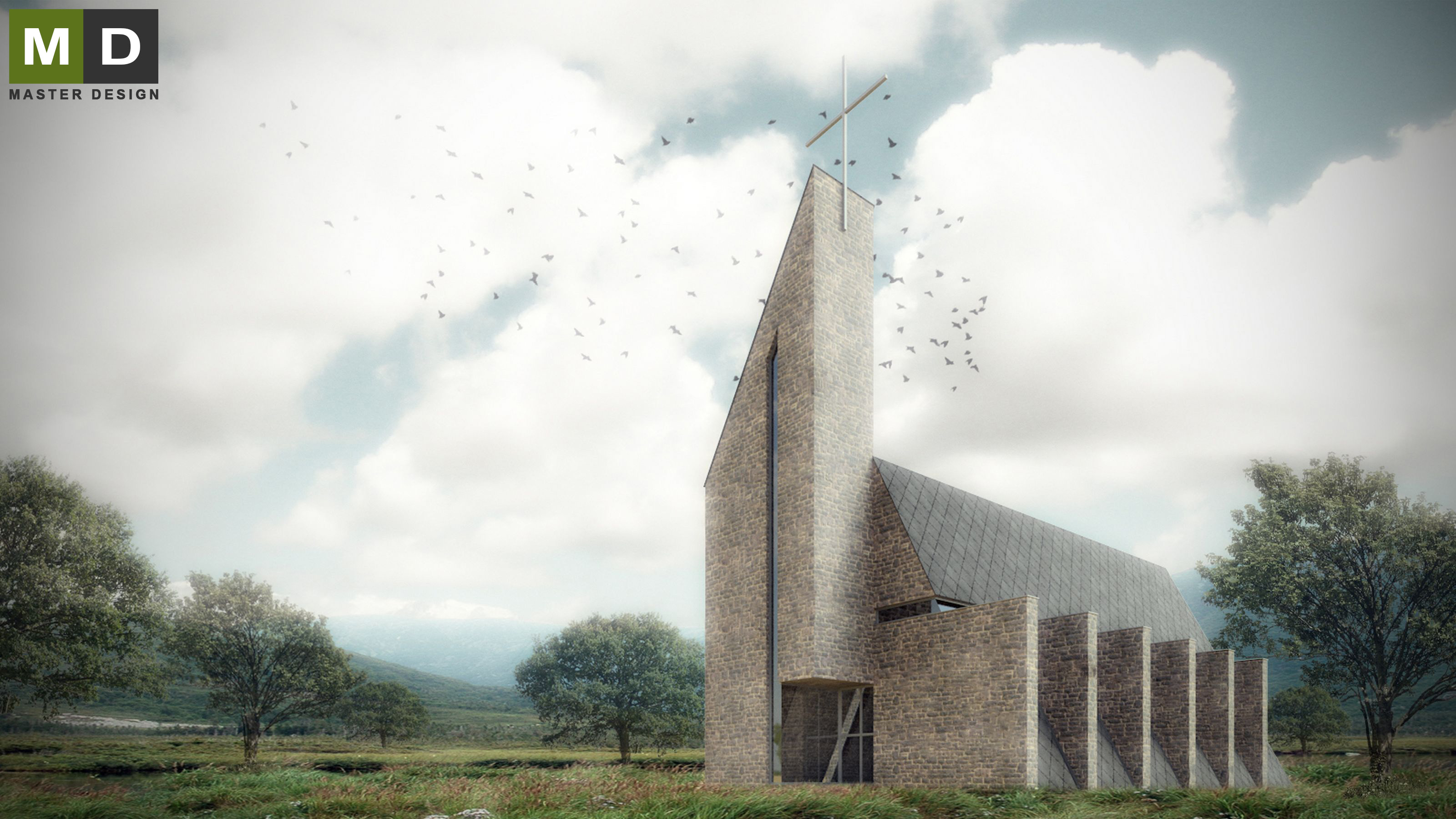 New building of the Roman catholic churchKrnov - visualisation3 New building of the Roman catholic churchKrnov - visualisation3