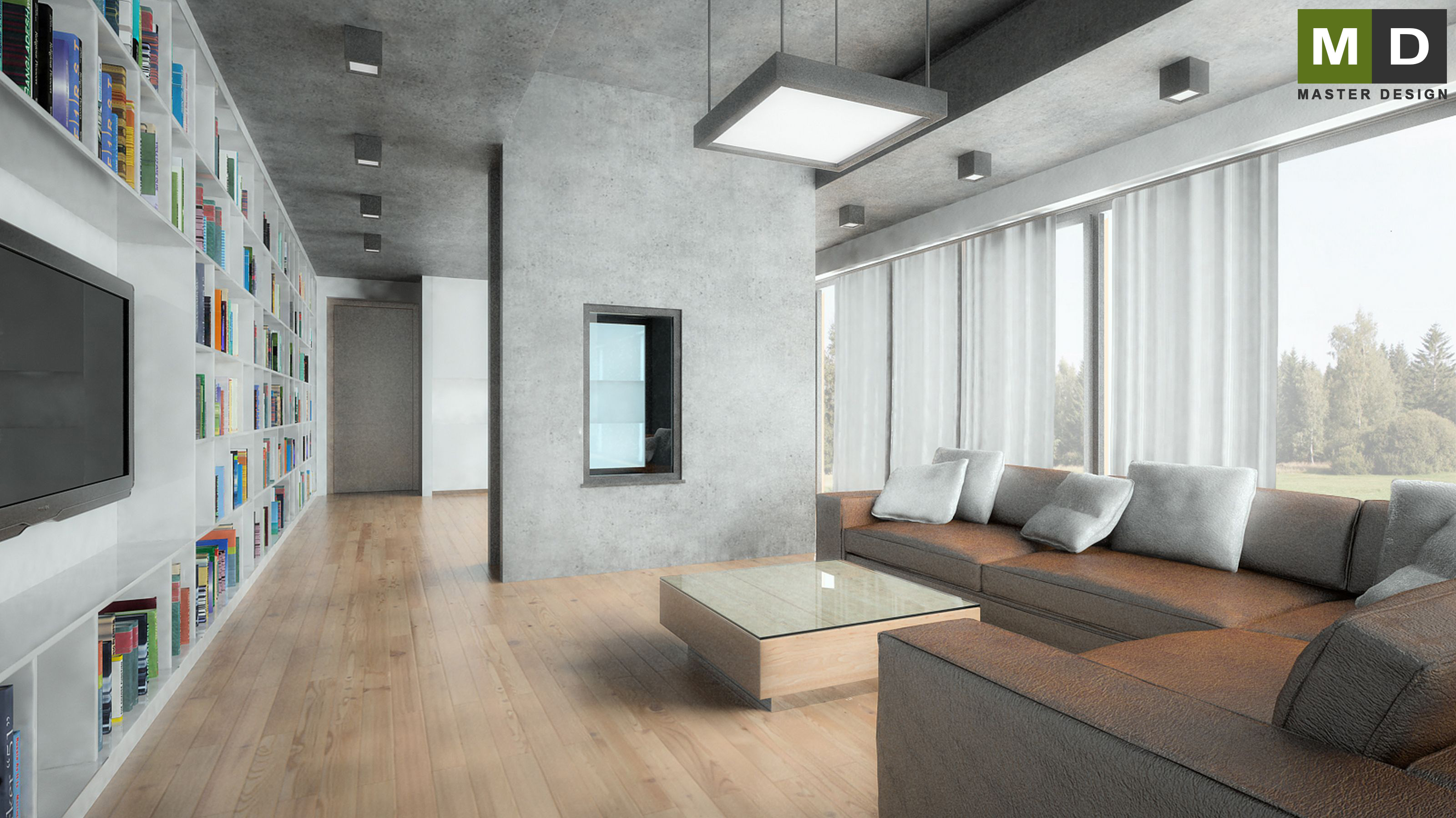 Living room interior - Ořechov - main visualisation Living room interior - Ořechov - main visualisation