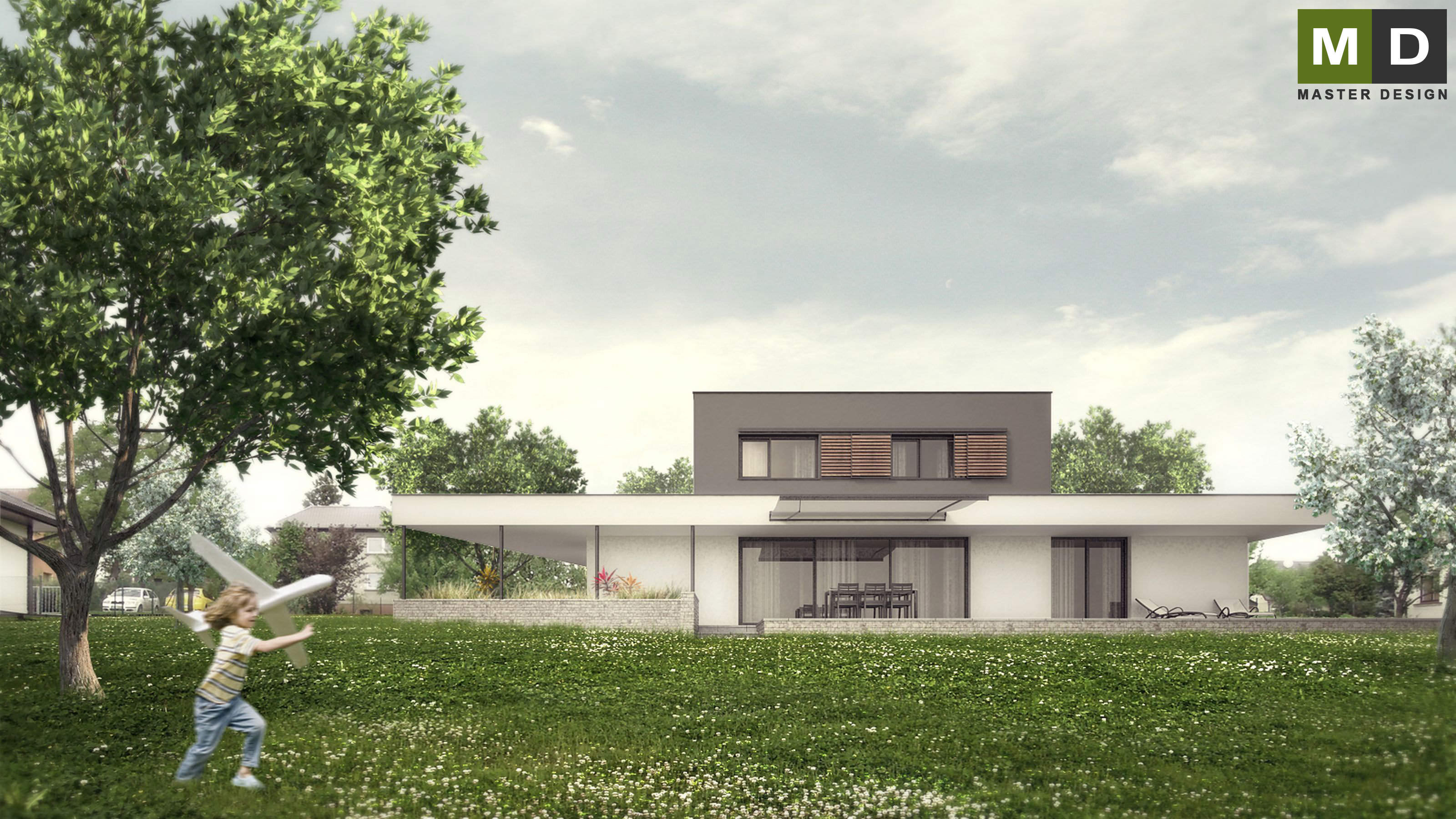 Low-cost house with a large covered terrace - Horní Soběšovice