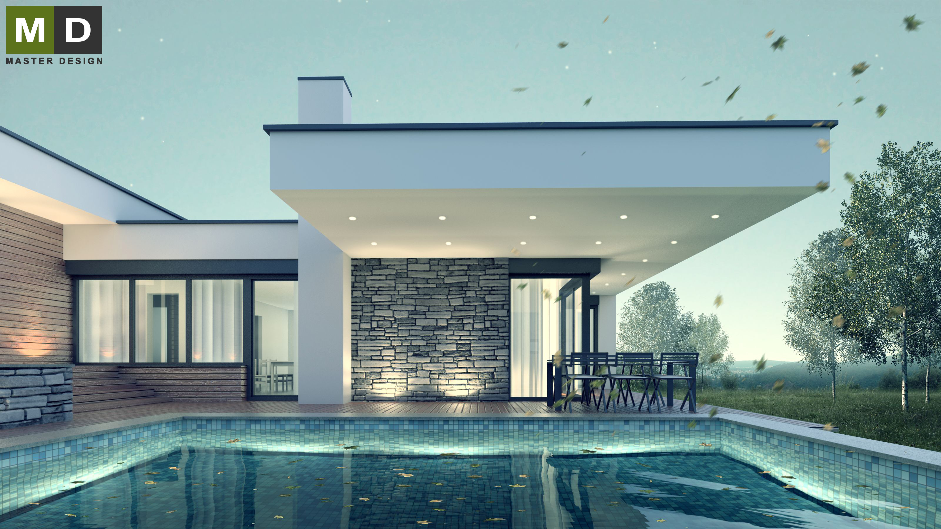 Luxury low energy bungalow with garageČernošice - visualisation2 Luxury low energy bungalow with garageČernošice - visualisation2