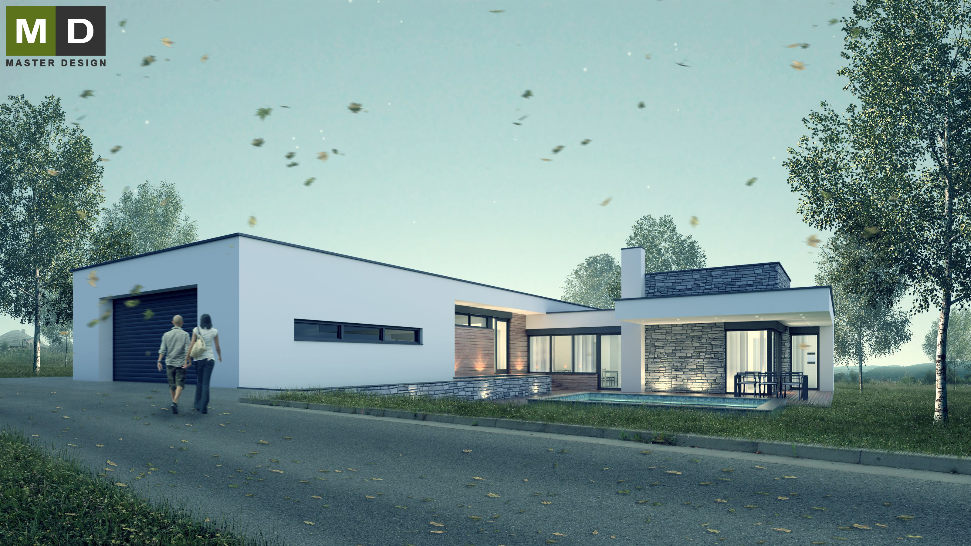 Luxury low energy bungalow with garageČernošice - visualisation3 Luxury low energy bungalow with garageČernošice - visualisation3