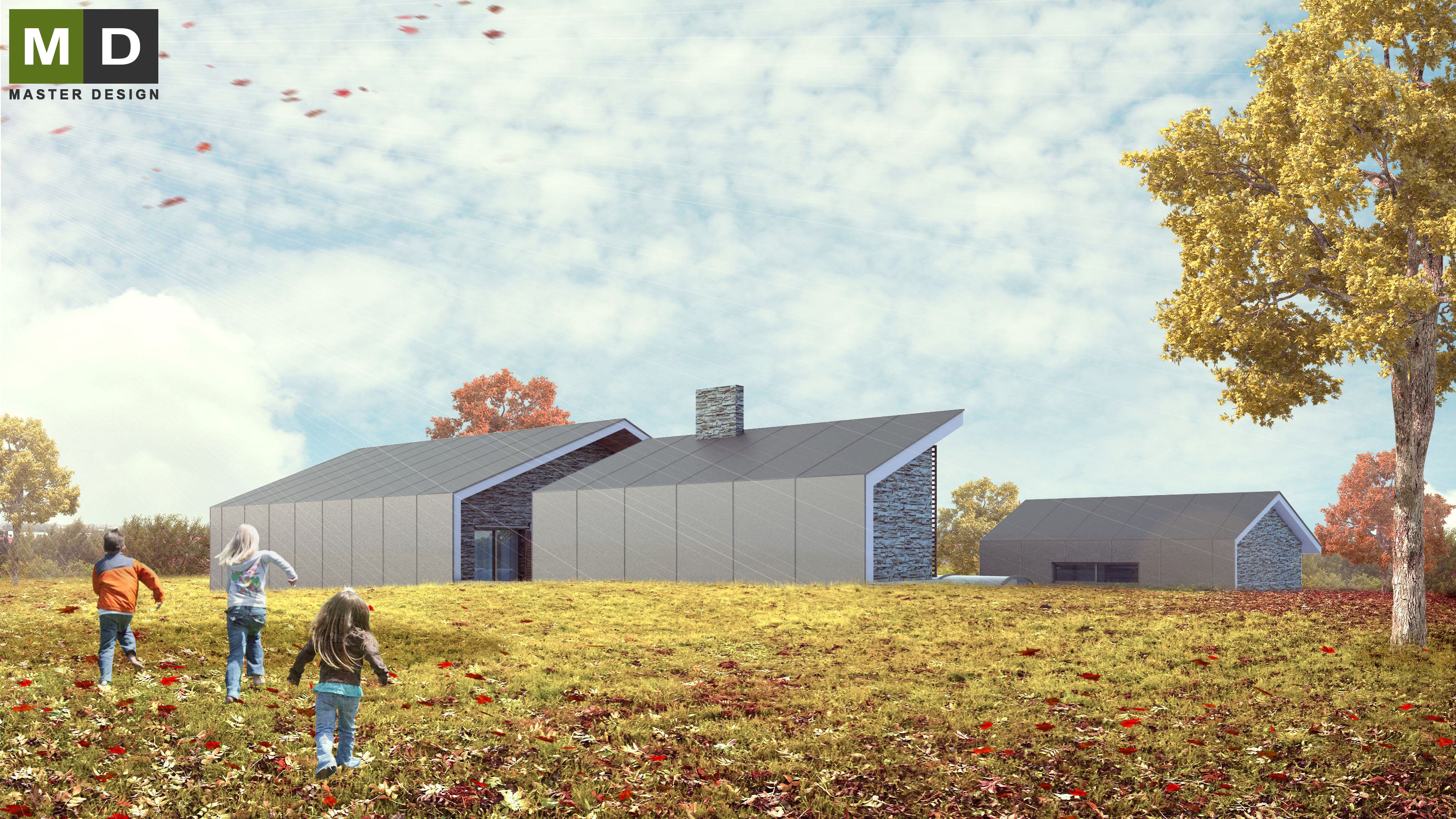 Extension of the family house with stone facingStatenice u Prahy - visualisation2 Extension of the family house with stone facingStatenice u Prahy - visualisation2