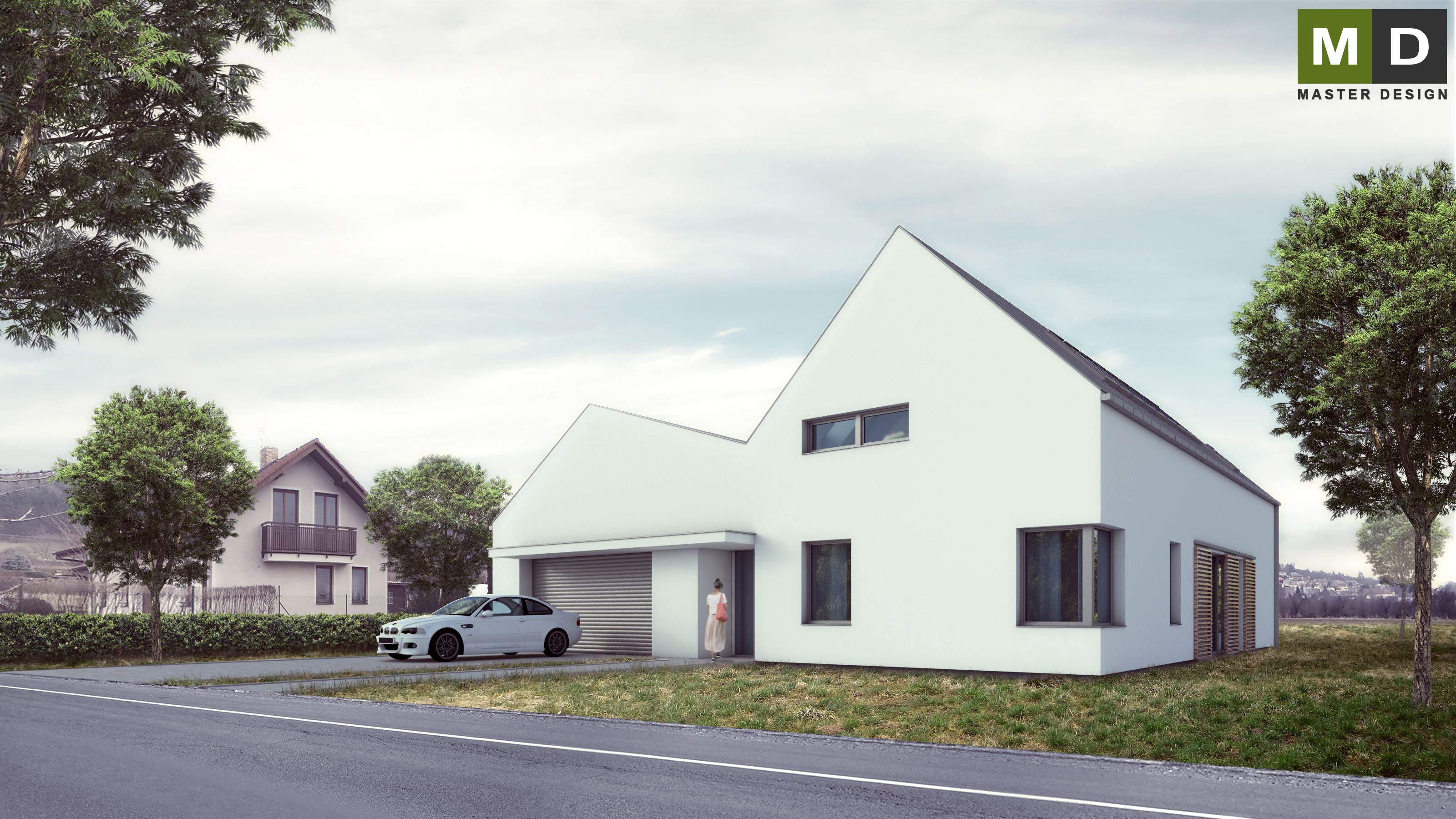 Low energy bungalow with a gable roofTovéř u Olomouce - visualisation2 Low energy bungalow with a gable roofTovéř u Olomouce - visualisation2