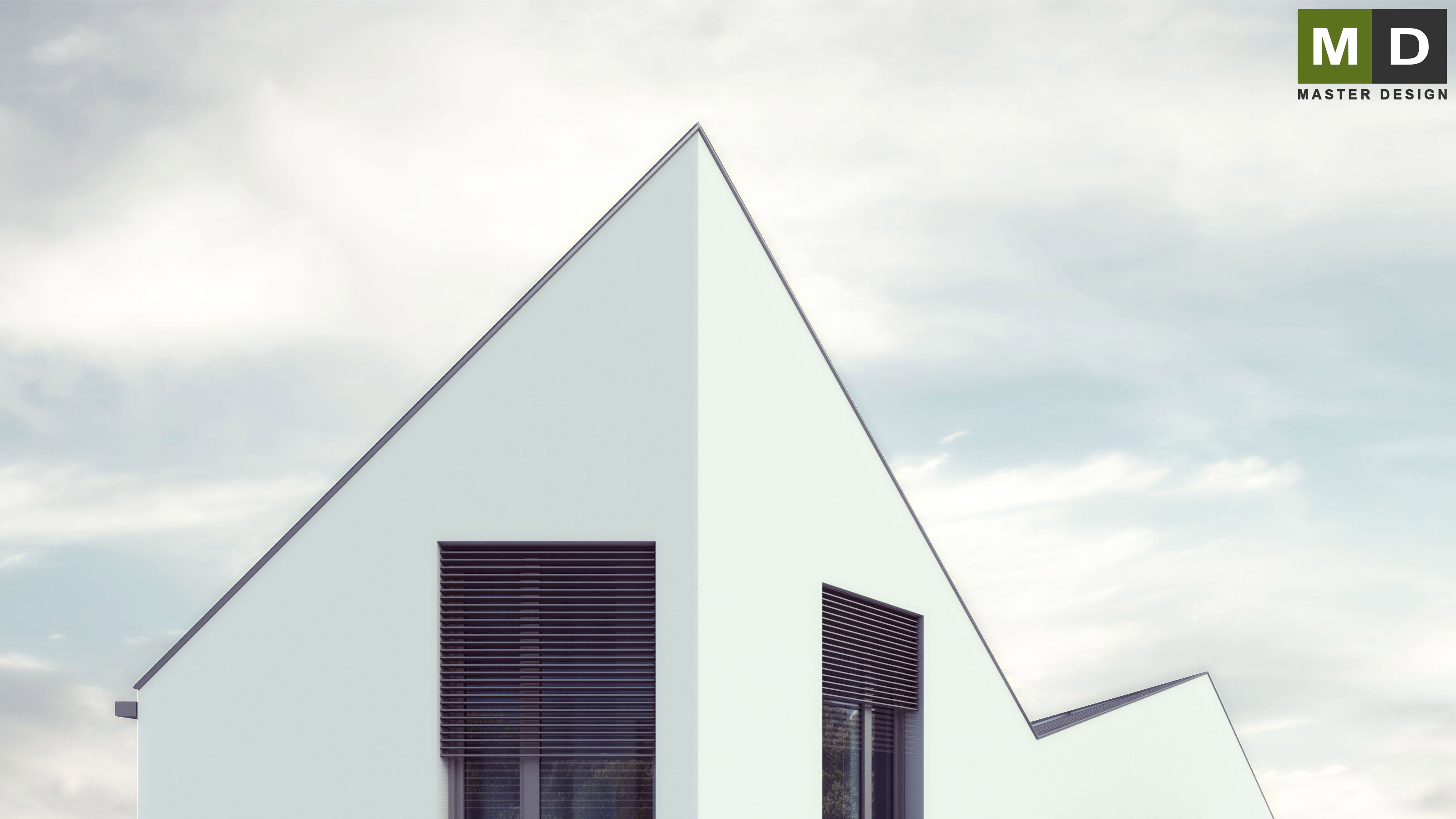 Low energy bungalow with a gable roof - Tovéř u Olomouce - visualisation 3 Low energy bungalow with a gable roof - Tovéř u Olomouce - visualisation 3