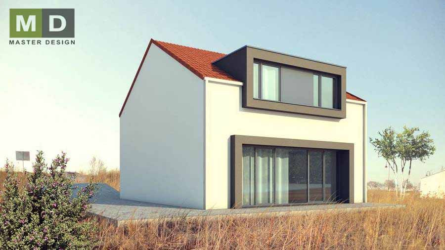 Little economic house with a gable roof and dormers - Heršpice u Brna