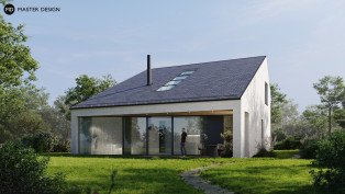 Family house by the forest with atypical pitched roof - Mníšek pod Brdy - preview