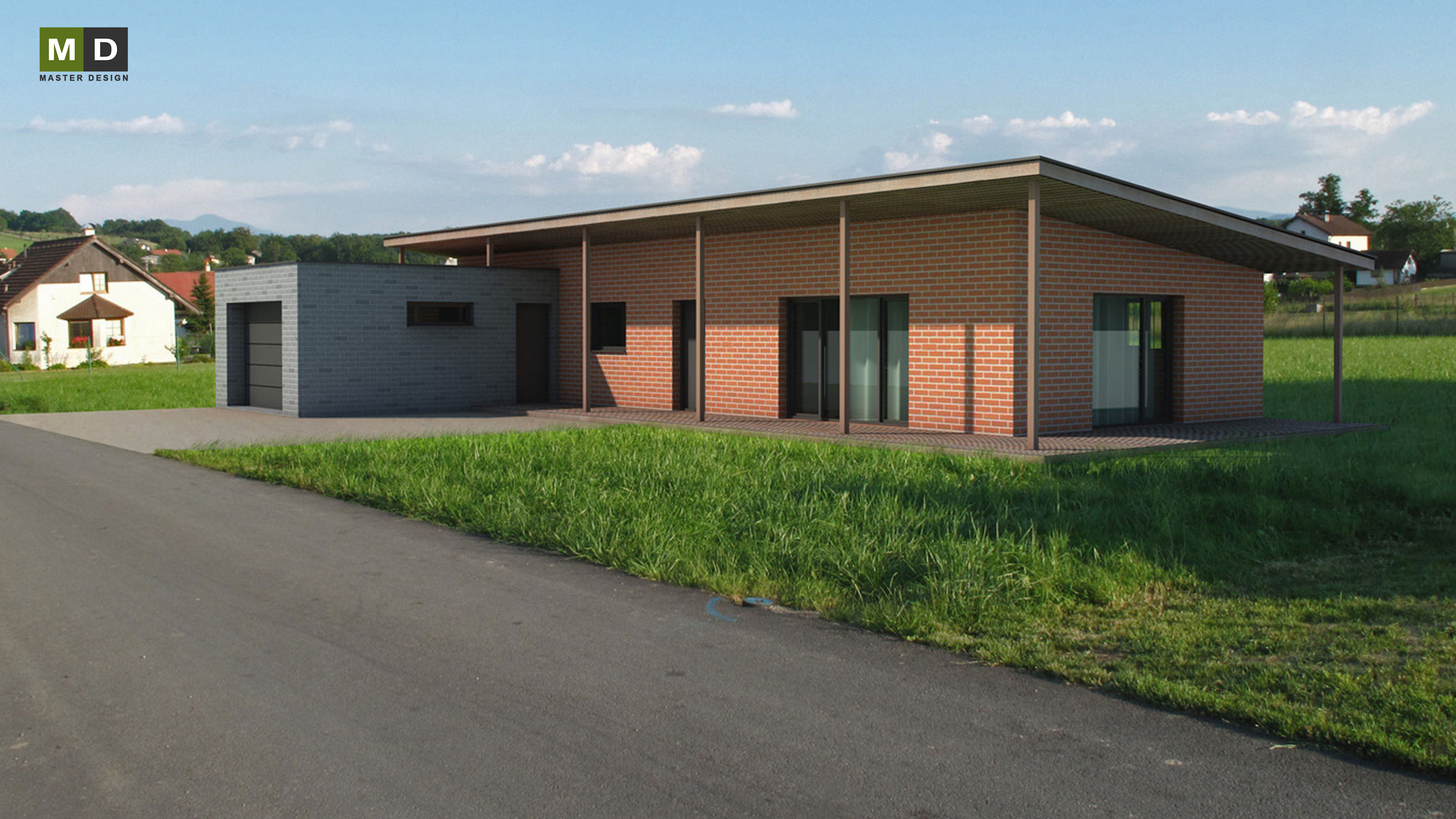 Little economic house with brick cladding and roof rack - Praha Počáply