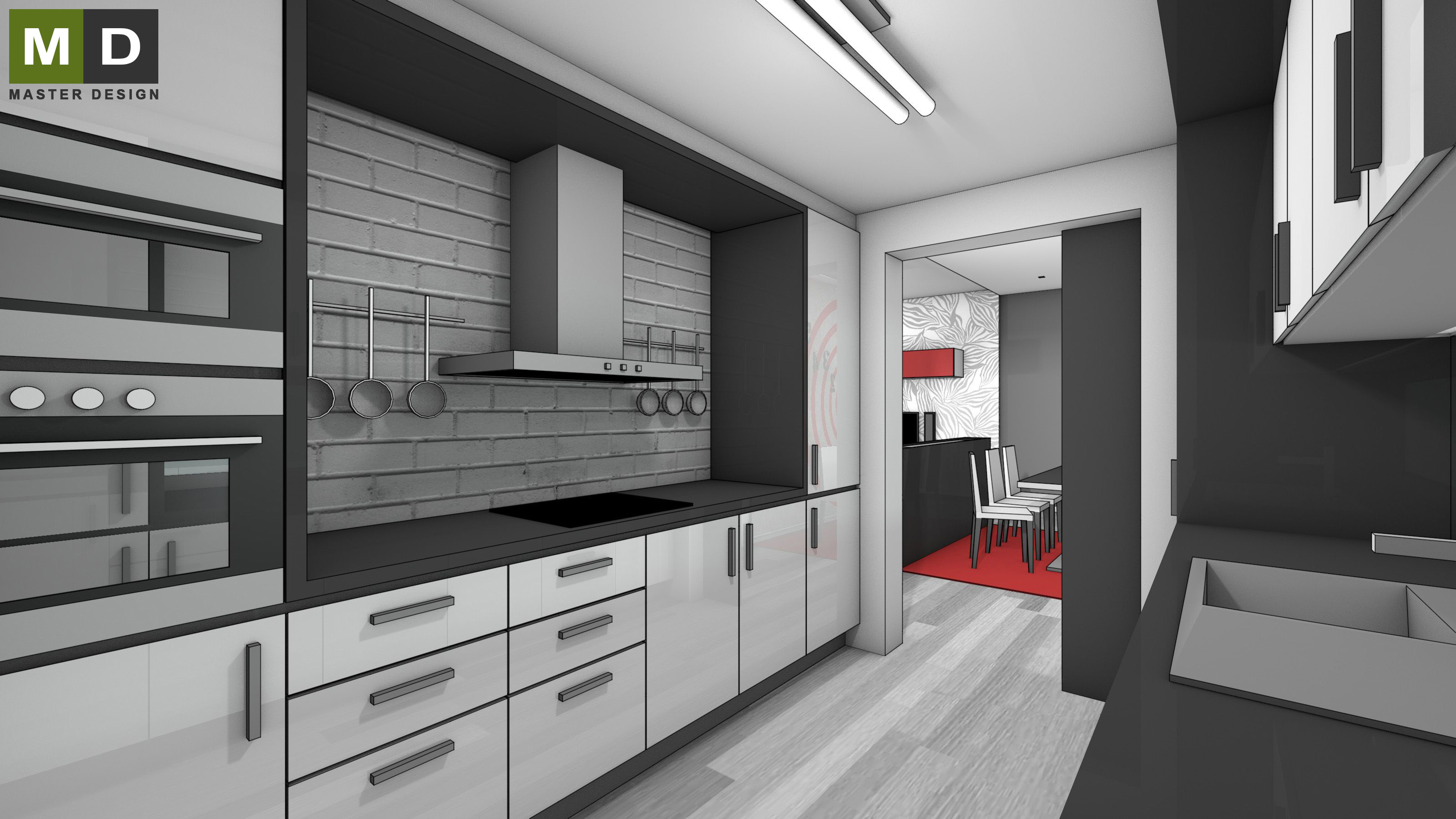 Family house interior - Praha Čestlice - visualisation 8 Family house interior - Praha Čestlice - visualisation 8