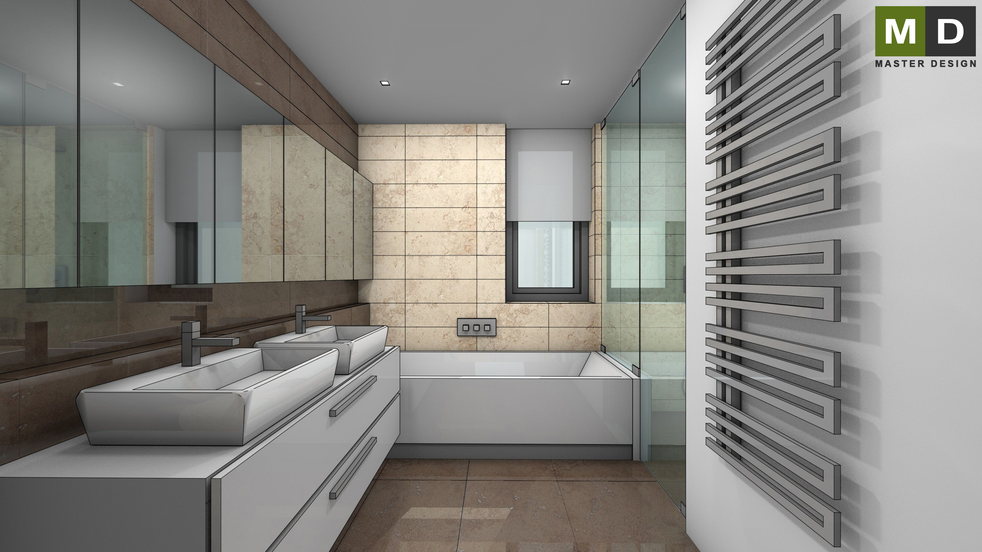 Family house interior - Praha Čestlice - visualisation 10 Family house interior - Praha Čestlice - visualisation 10