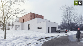 Atypical house on a narrow plot of land with lean roofs - Liptovský Mikuláš - main visualisation