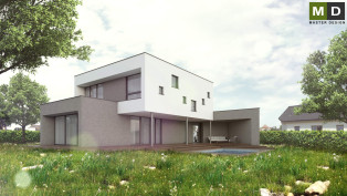 Modern economic house made of containers with covered terrace - Lázně Bohdaneč - main visualisation