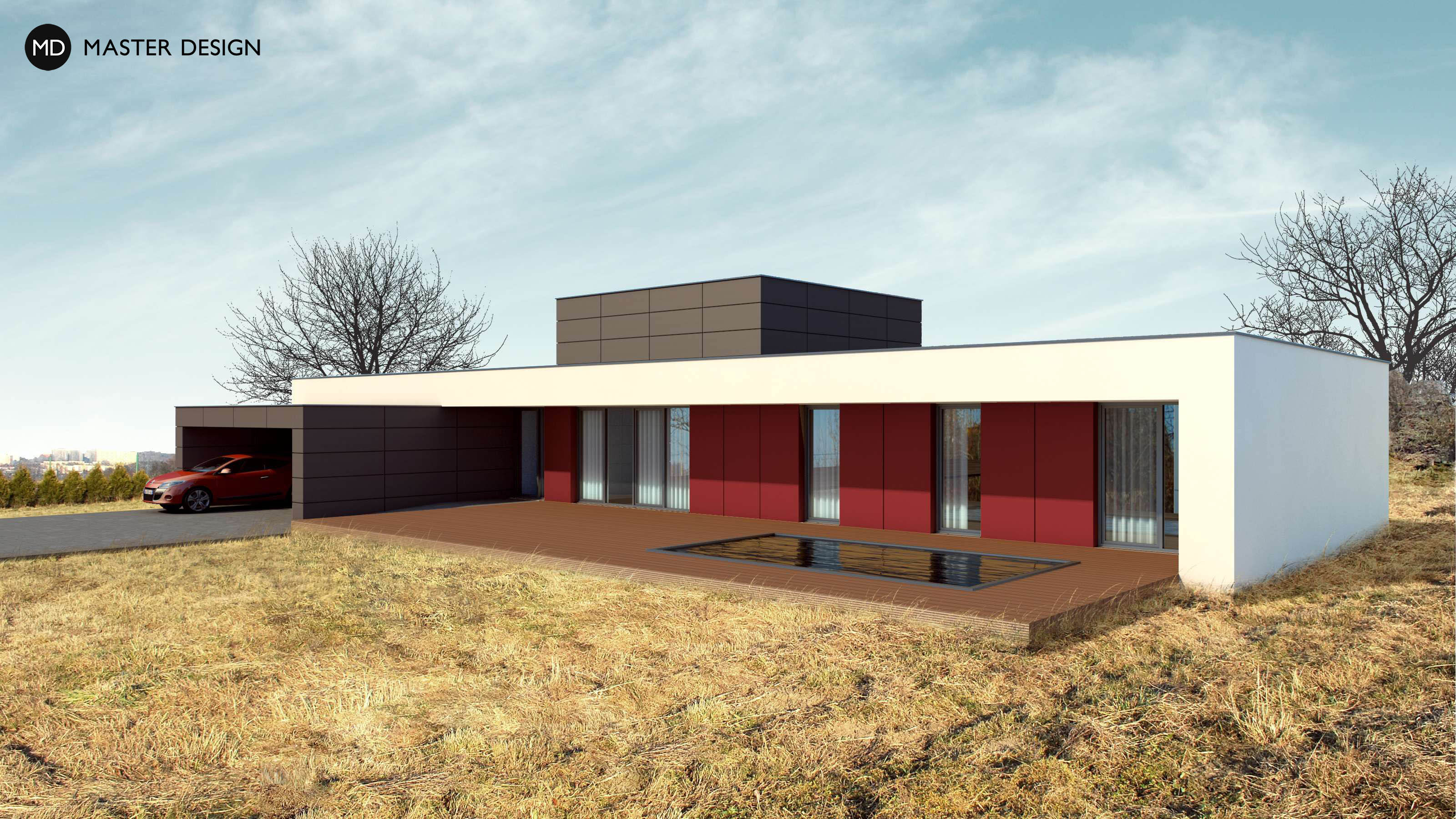 Luxury low energy L-shaped bungalow with a flat roof - Havířov