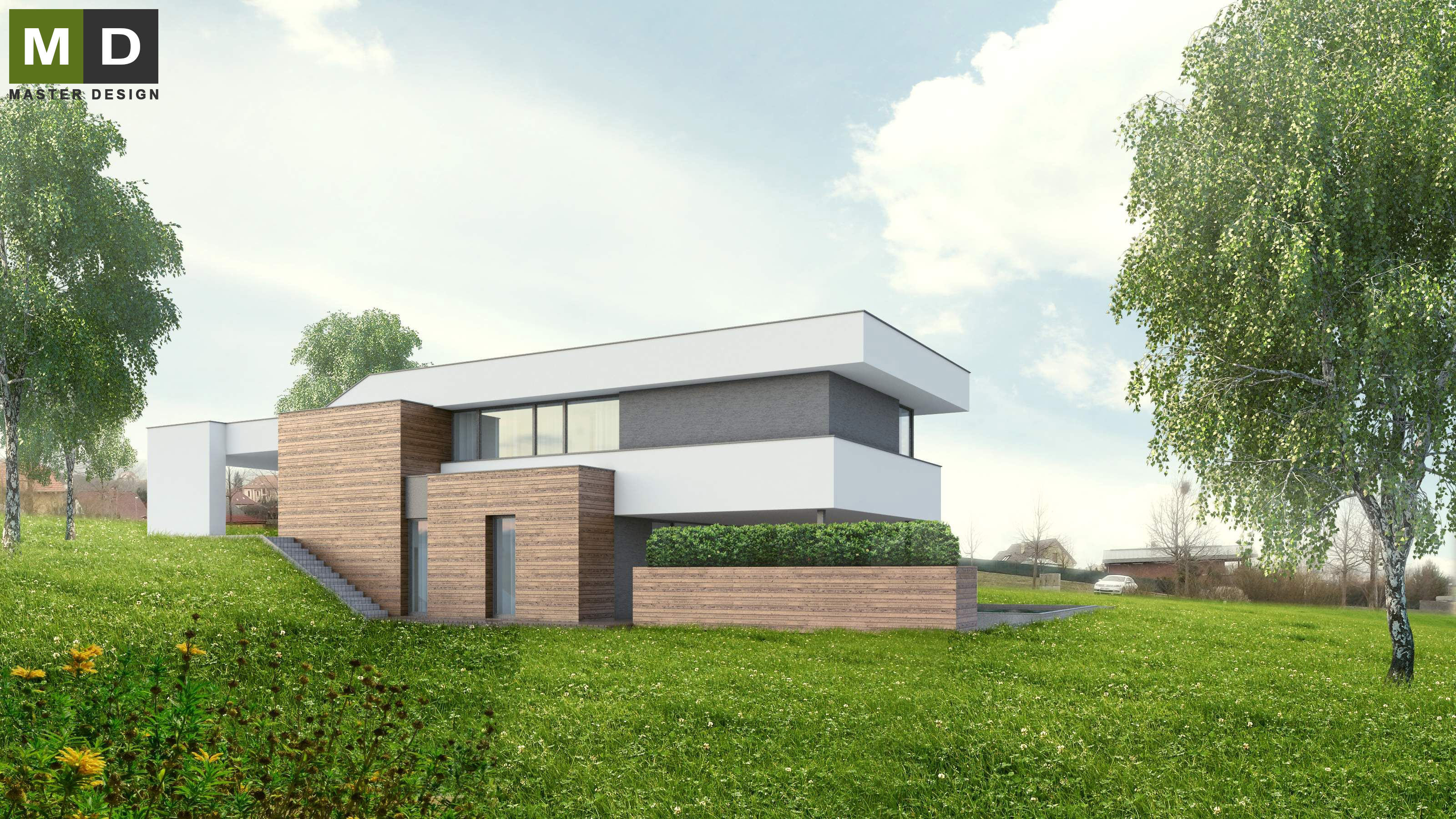Low-energy house reacting to the terrain reliefÚstí nad Labem - visualisation3 Low-energy house reacting to the terrain reliefÚstí nad Labem - visualisation3