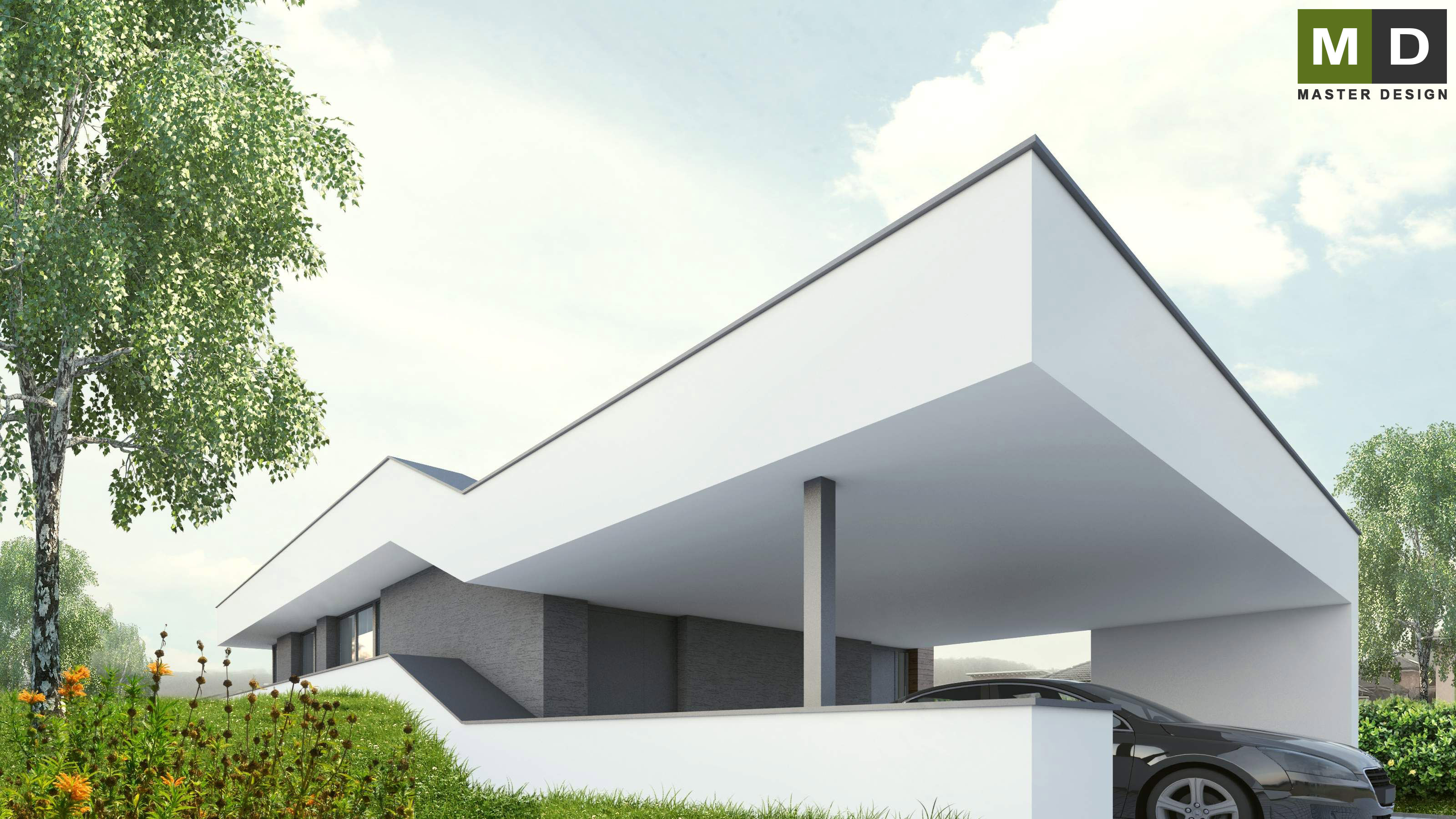 Low-energy house reacting to the terrain reliefÚstí nad Labem - visualisation4 Low-energy house reacting to the terrain reliefÚstí nad Labem - visualisation4