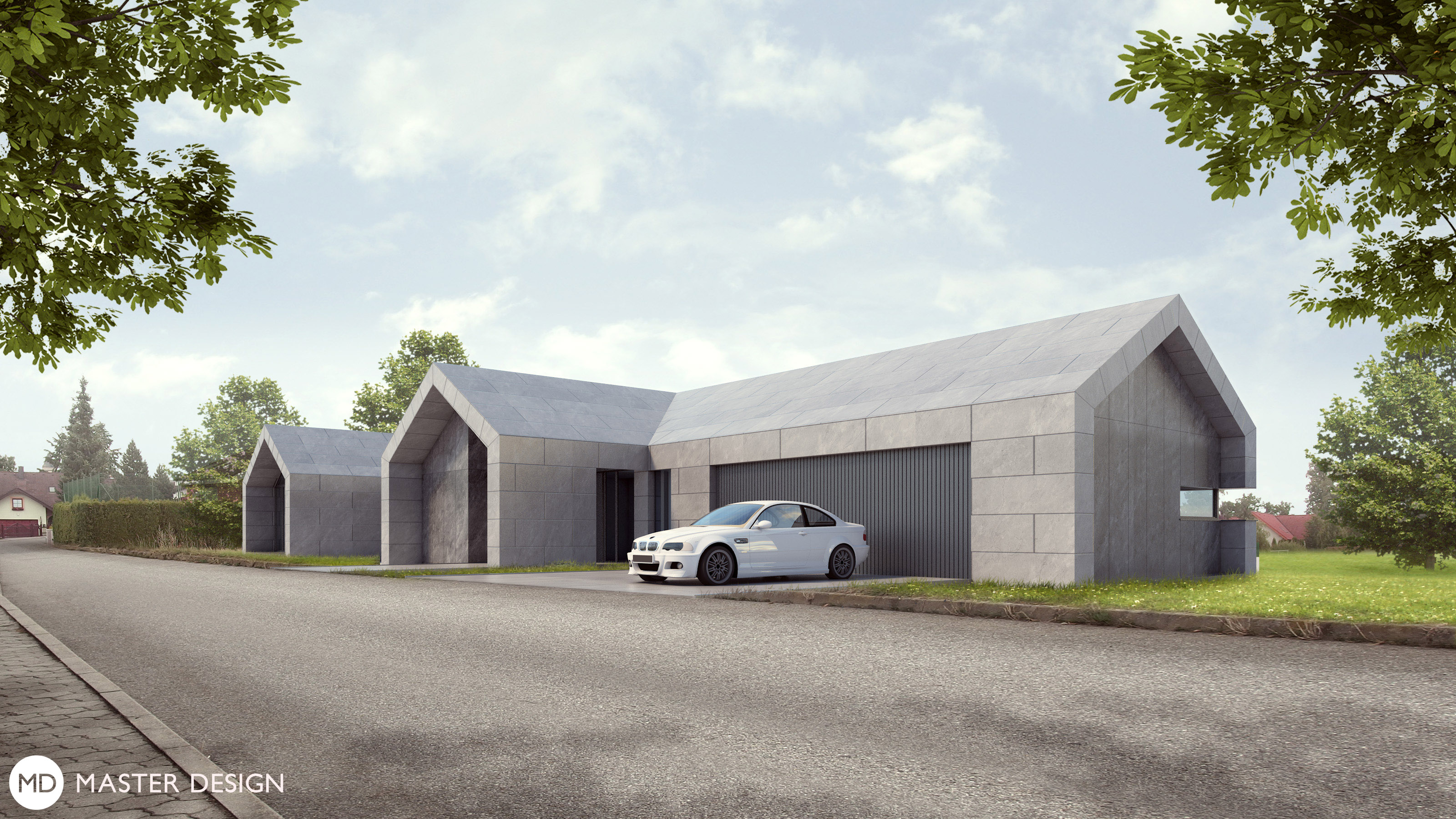 Compact luxury bungalow with a saddle roofKlokoty Tábor - visualisation4 Compact luxury bungalow with a saddle roofKlokoty Tábor - visualisation4