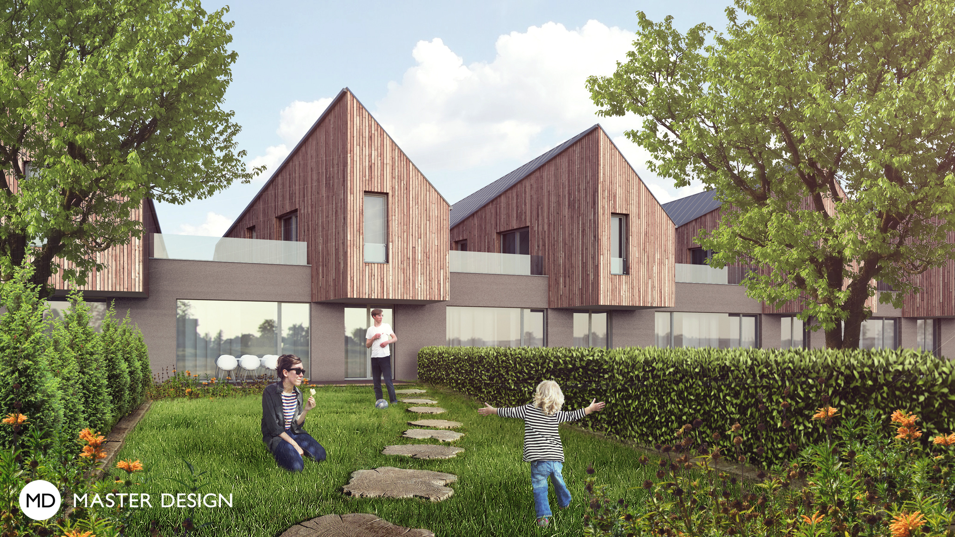 Housing development with with wooden facades - Mladá Boleslav