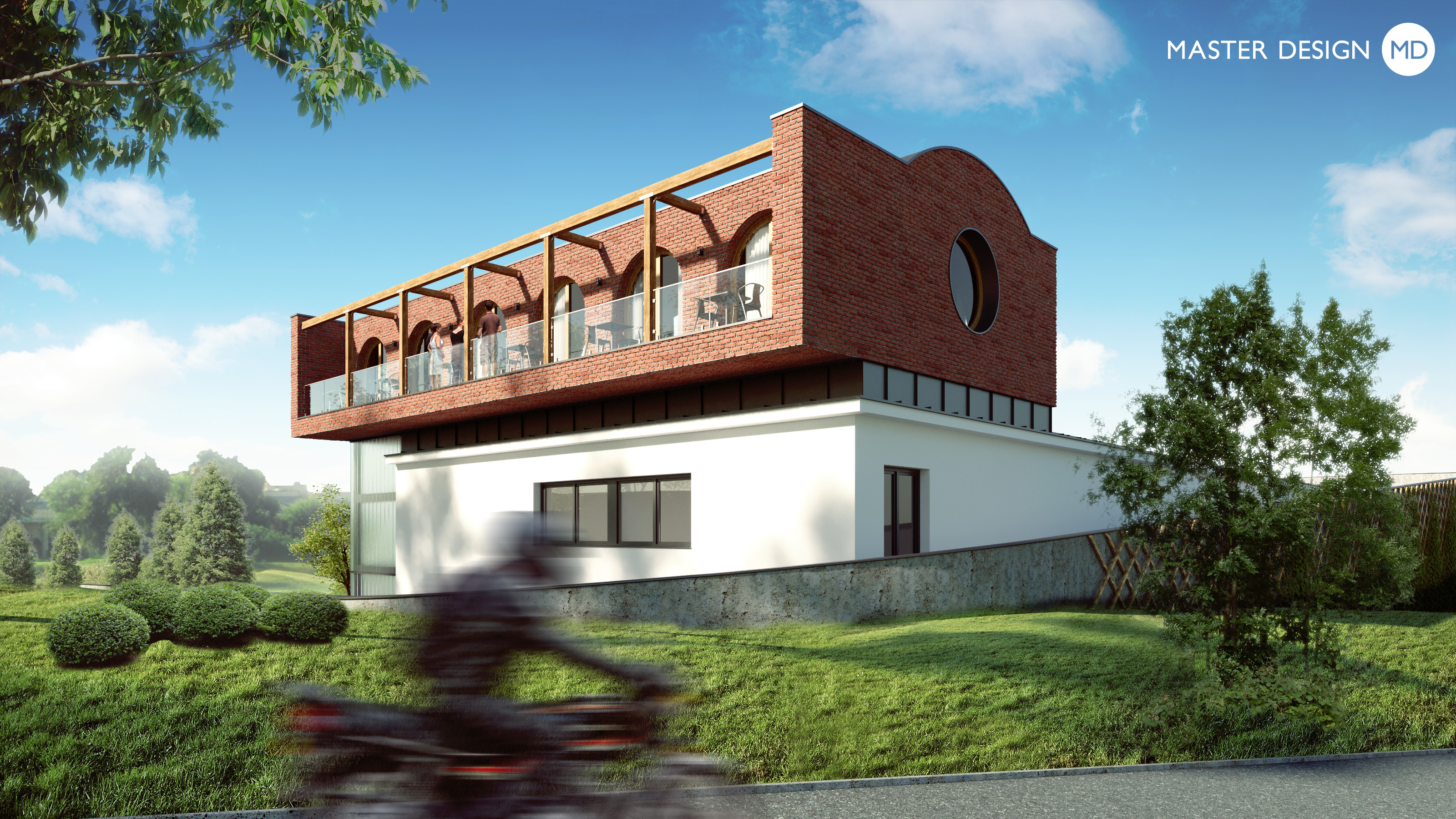 Moderní administrativní a výrobní budova vinařství HortZnojmo - vizualizace3 Moderní administrativní a výrobní budova vinařství HortZnojmo - vizualizace3