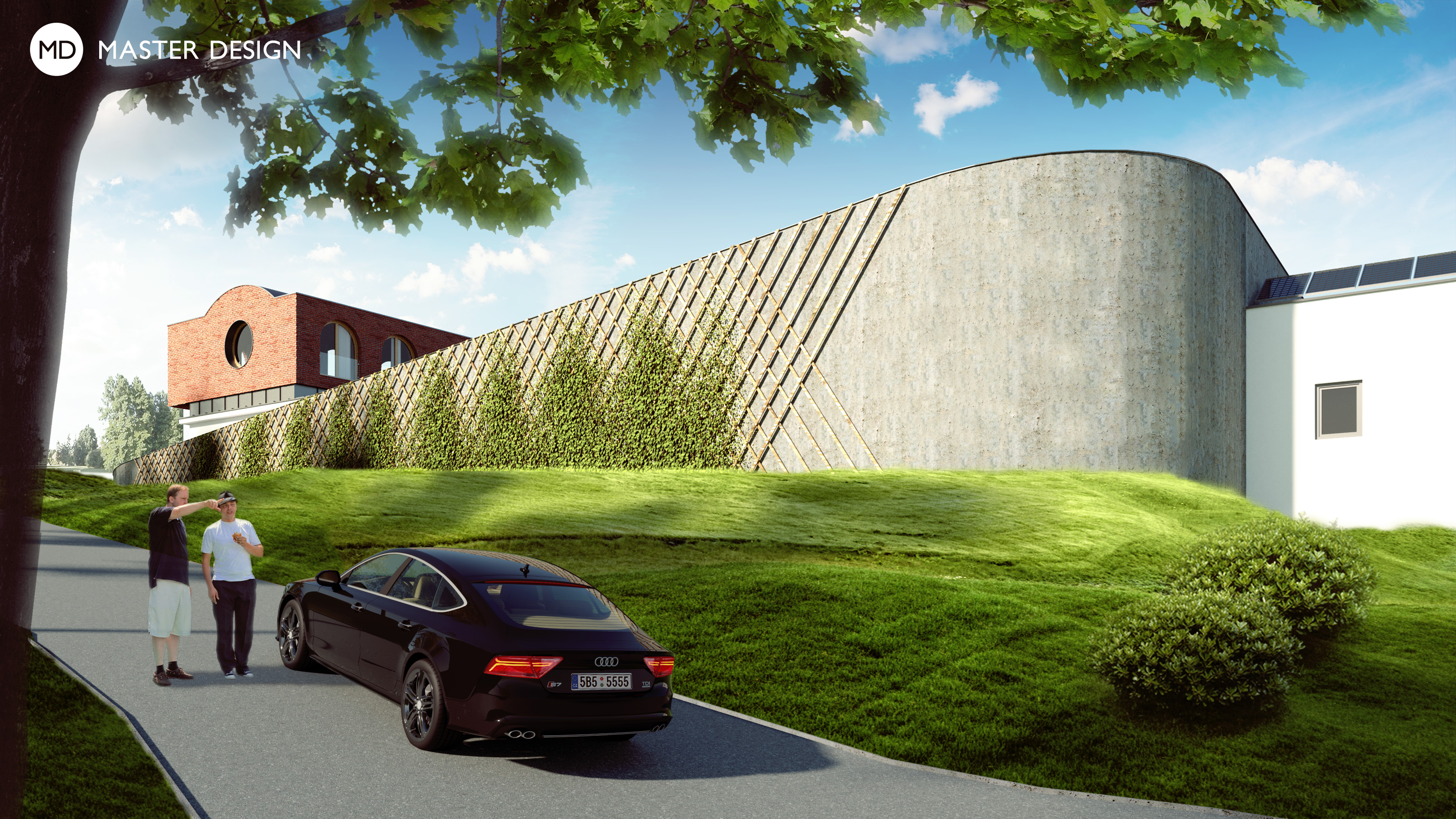 Moderní administrativní a výrobní budova vinařství HortZnojmo - vizualizace4 Moderní administrativní a výrobní budova vinařství HortZnojmo - vizualizace4