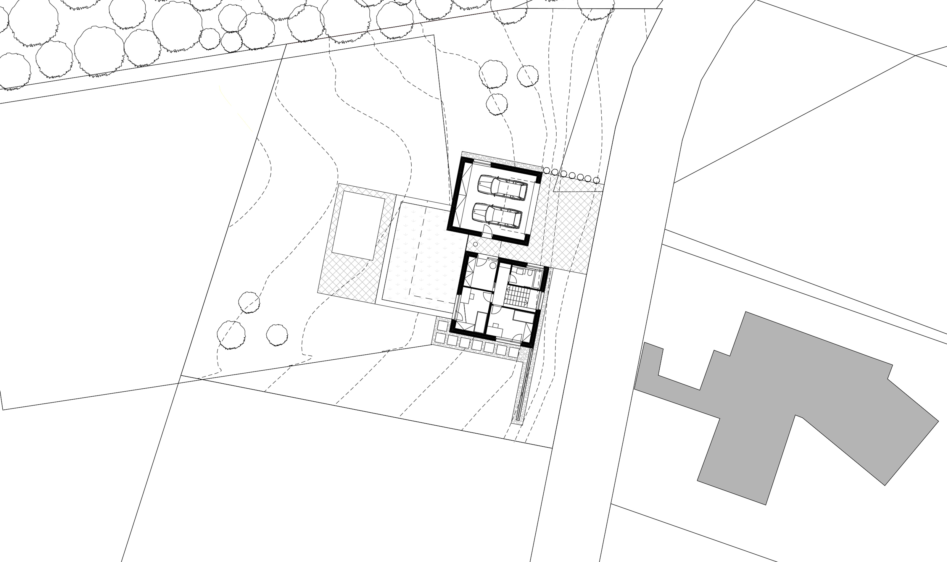 Two houses in one with pitched roof for doctor and nurseVysoký Újezd - visualisation4 Two houses in one with pitched roof for doctor and nurseVysoký Újezd - visualisation4