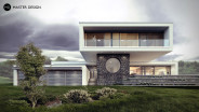 Modern functionalist villa with round window - Vrchoslav - preview