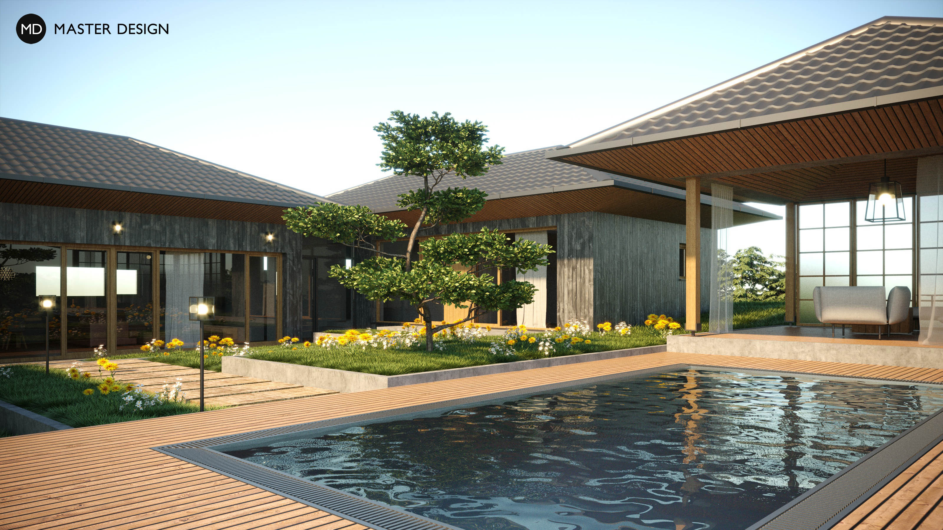 Japanese Style House with Relaxing Gazebo - Královice u Zlonic