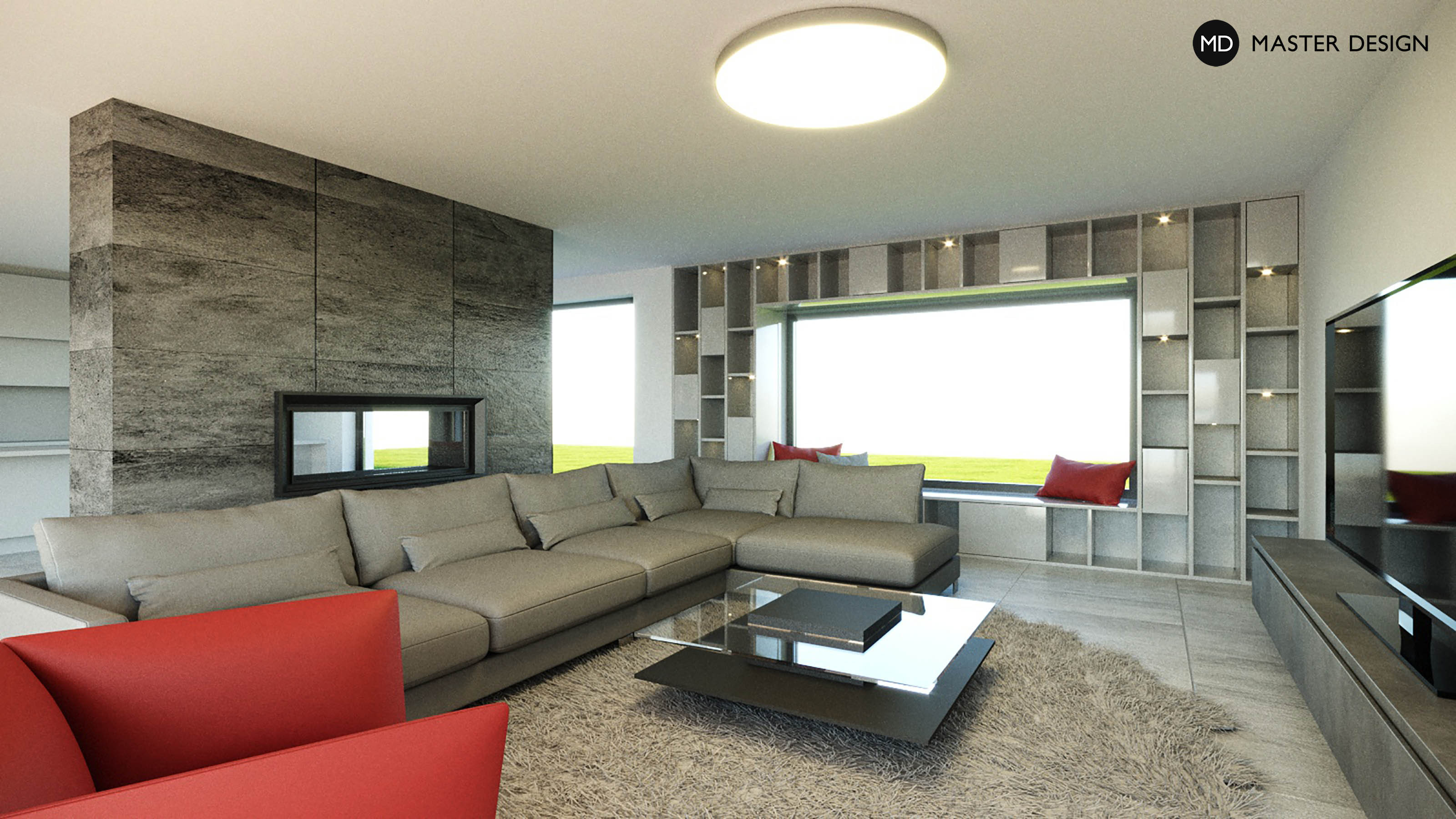 Living room with a reading nook - Vrchoslav