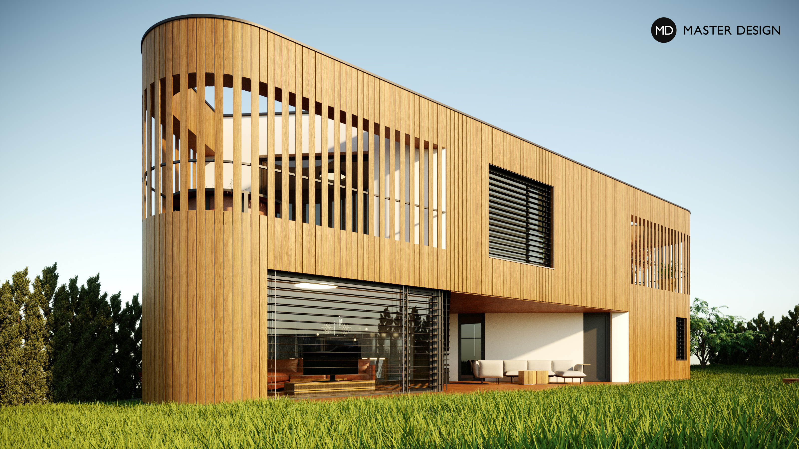 Luxury House Triangl with Wooden Cladding - Roztoky u Prahy