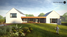 Family House with Traditional Shapes and Fitness Zone near the Forest - Letkov - preview