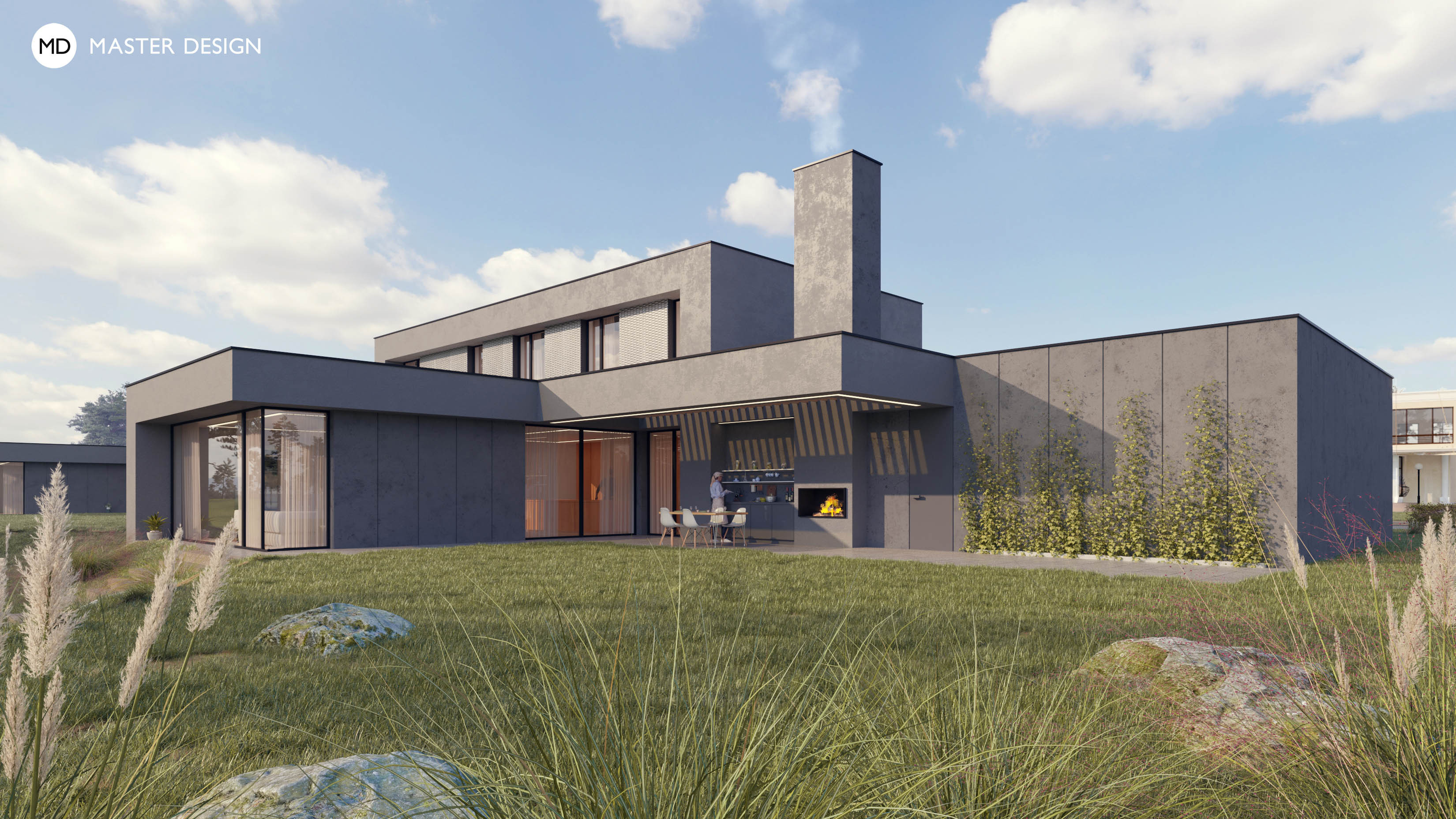 Two Luxury Villas for Siblings with Metal Facades and Views of Zelená hora - Ždár nad Sázavou