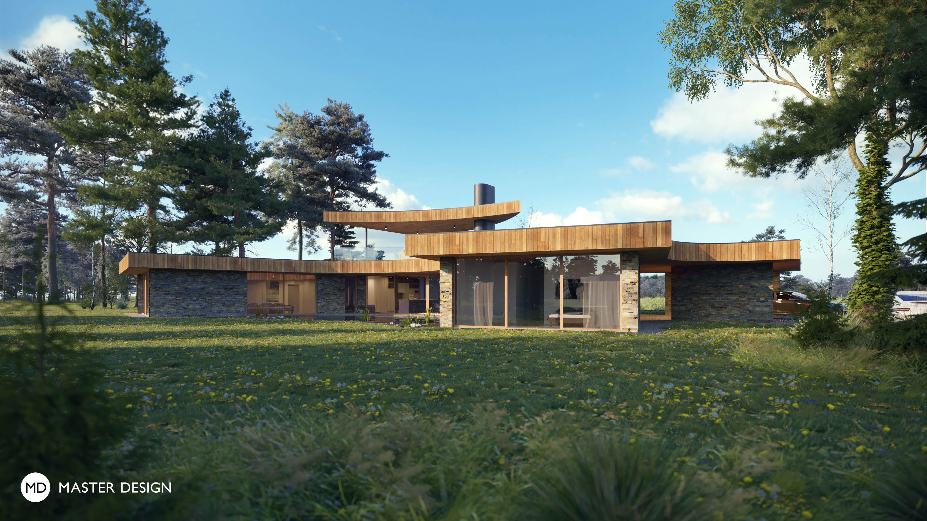 A Weekend House That Flies Through the Trees Like a Butterfly - Hradištko