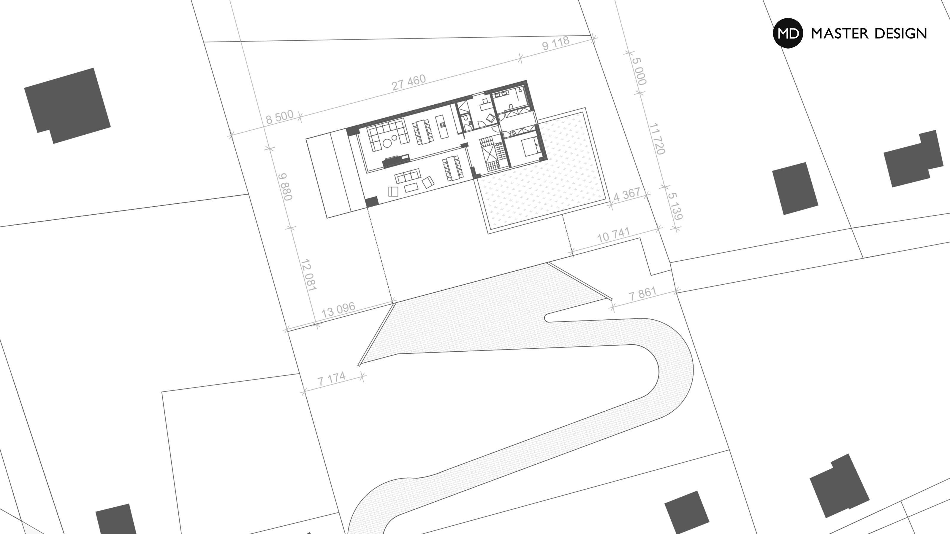 Three-storey Concrete Villa Hidden on a SlopeLibčice - visualisation4 Three-storey Concrete Villa Hidden on a SlopeLibčice - visualisation4