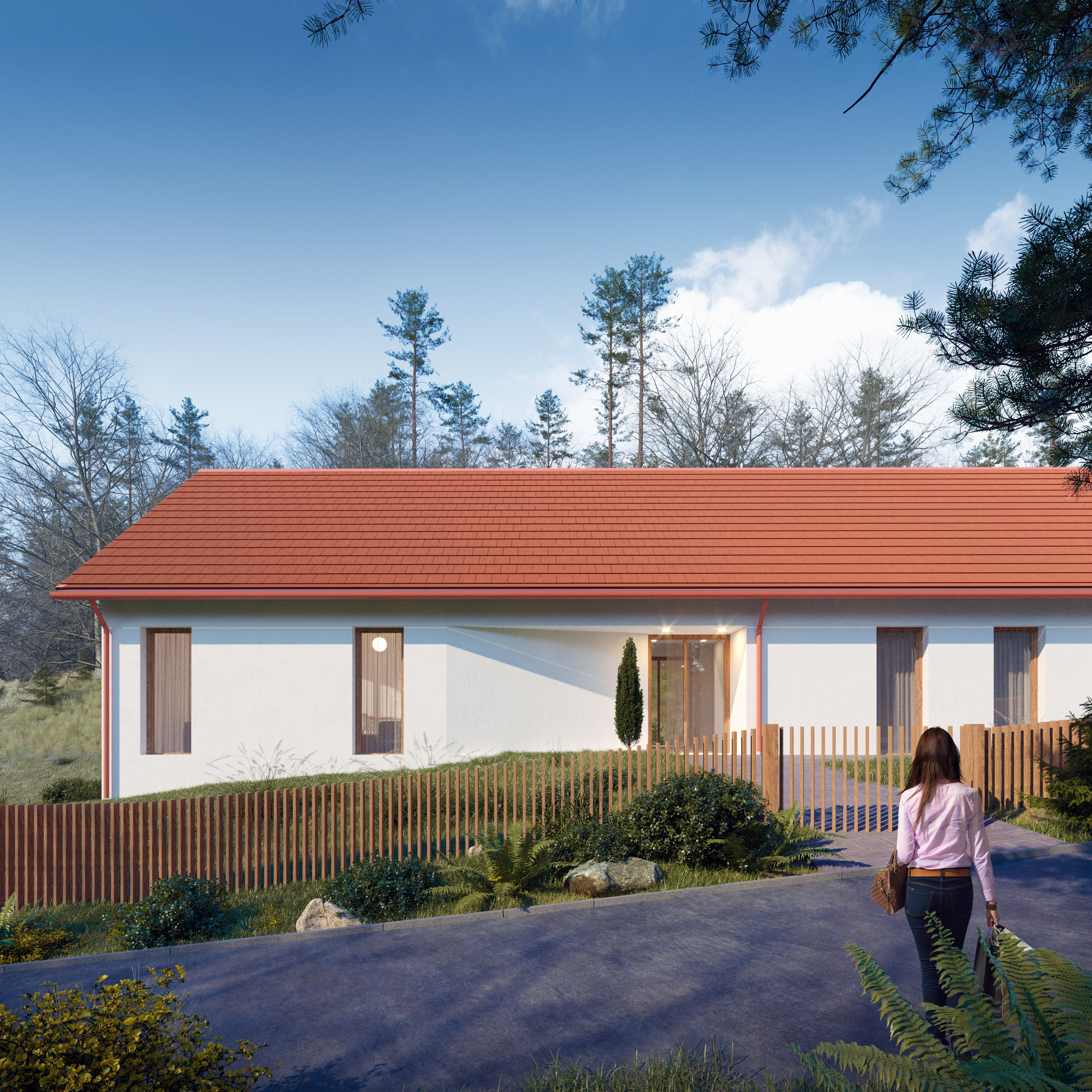 Family House in Tight Valley Based on Rural ArchitectureBěstvina - visualisation3 Family House in Tight Valley Based on Rural ArchitectureBěstvina - visualisation3