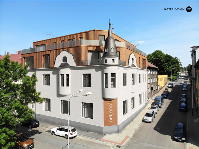 Reconstruction of the Metropol Hotel into a Residential Building - Slezská Ostrava - main visualisation Reconstruction of the Metropol Hotel into a Residential Building - Slezská Ostrava - main visualisation