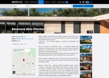 Přečtěte si o našem domě v Ořechově na archiweb.cz