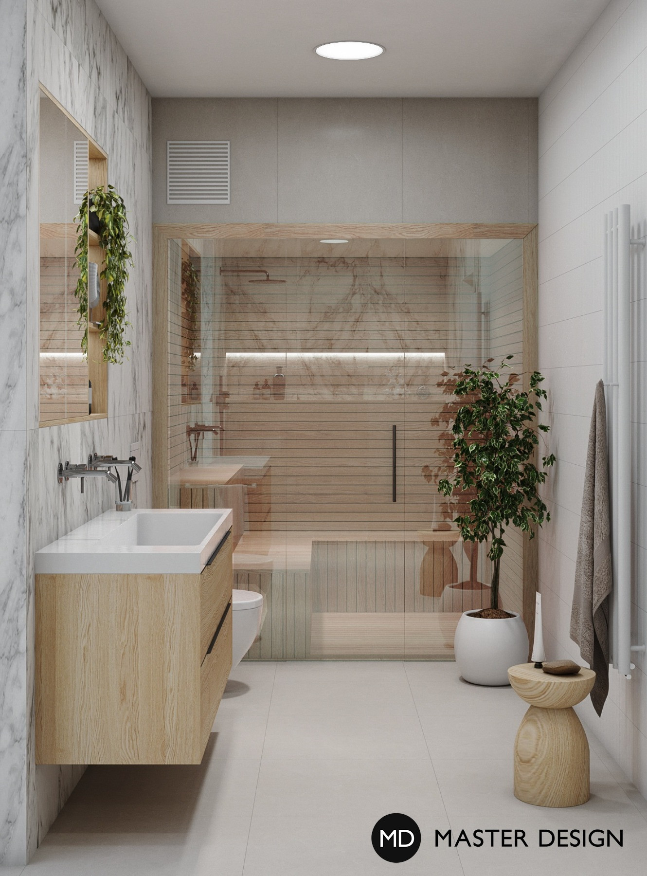 Bathroom Design of a Modern Family House - Horoměřice