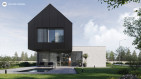 Family house for pilot wit black facade tiles - Předměřice - main visualisation