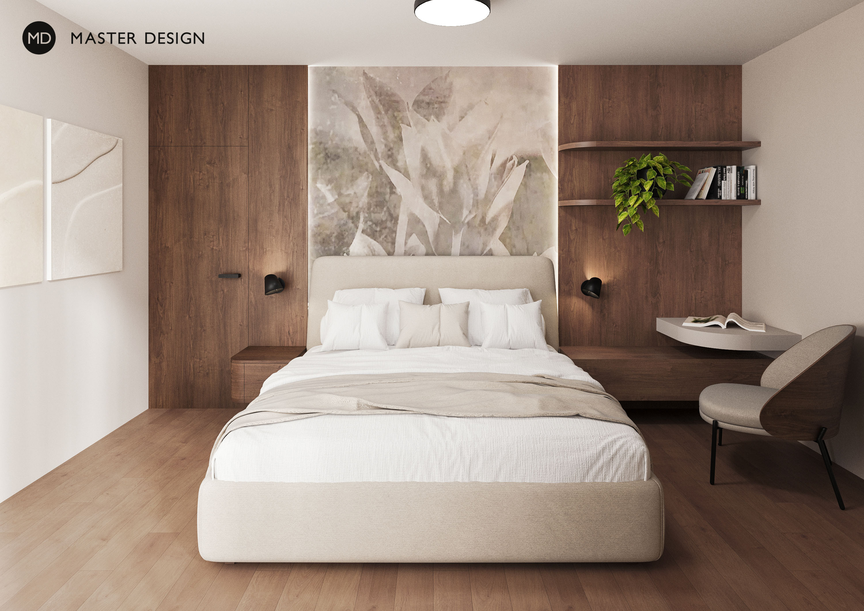 Modern house wooden interiorPraha Libuš - visualisation6 Modern house wooden interiorPraha Libuš - visualisation6