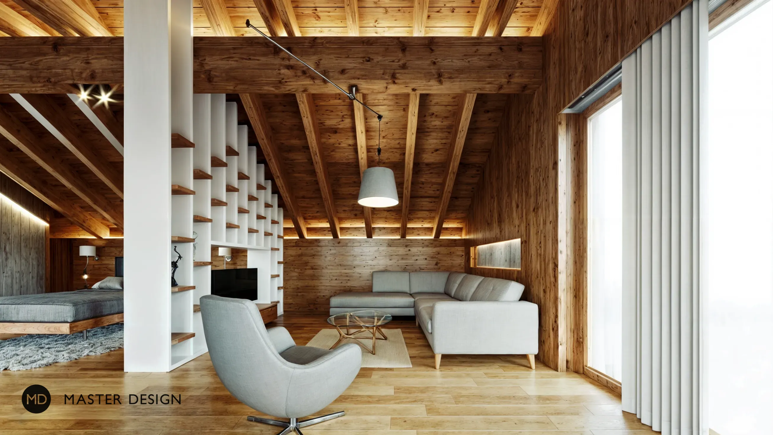 Mountain pension interiors with roof apartmentsRakousko Turrach - visualisation10 Mountain pension interiors with roof apartmentsRakousko Turrach - visualisation10