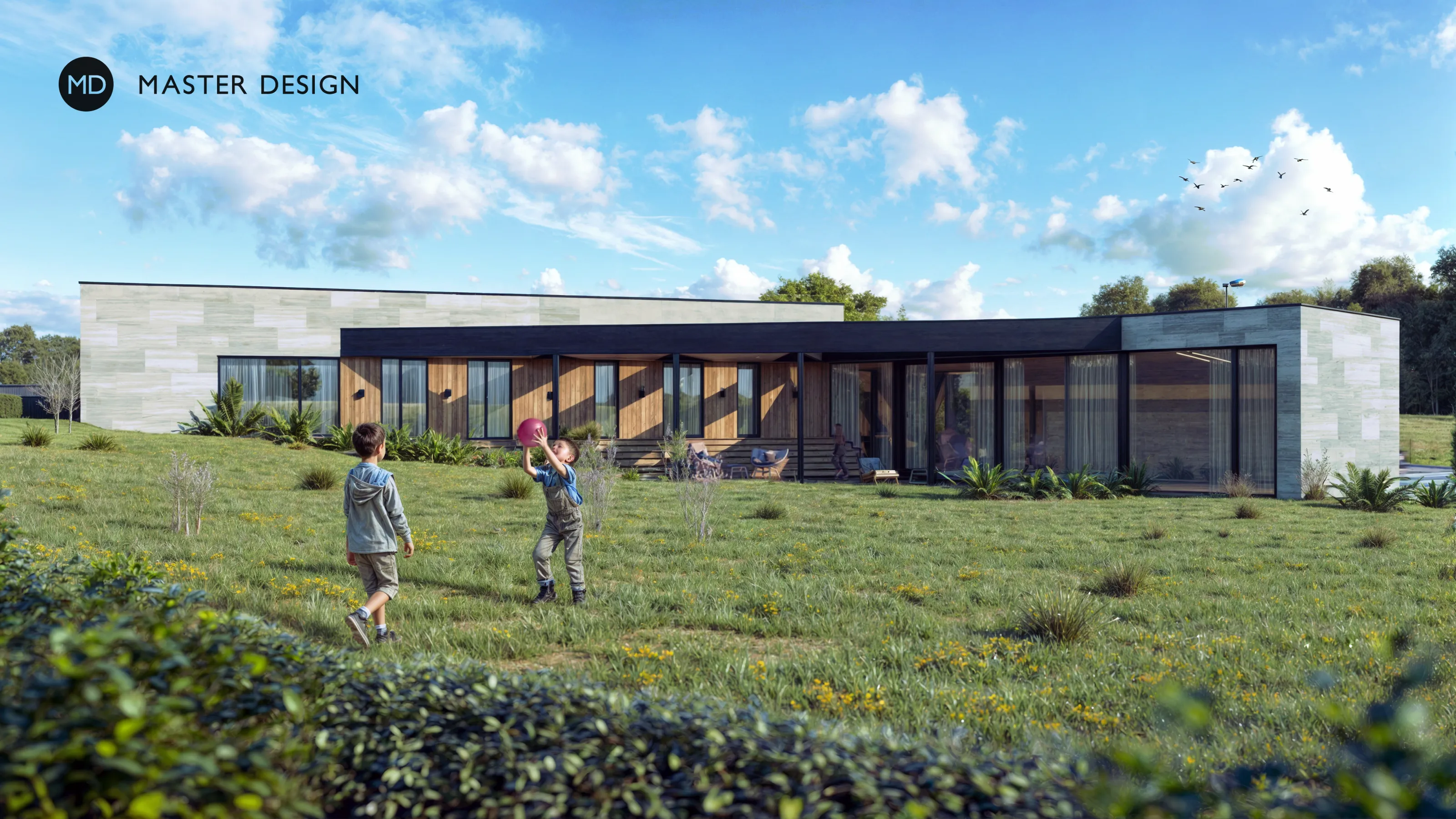 A Bungalow in the Shape of a Three-pointed Star - Unhošť - main visualisation A Bungalow in the Shape of a Three-pointed Star - Unhošť - main visualisation