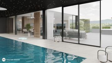 Interior of Family House with Indoor Swimming PoolZruč - visualisation6