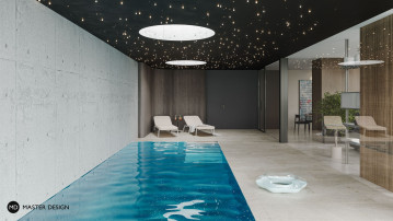 Interior of Family House with Indoor Swimming PoolZruč - visualisation9