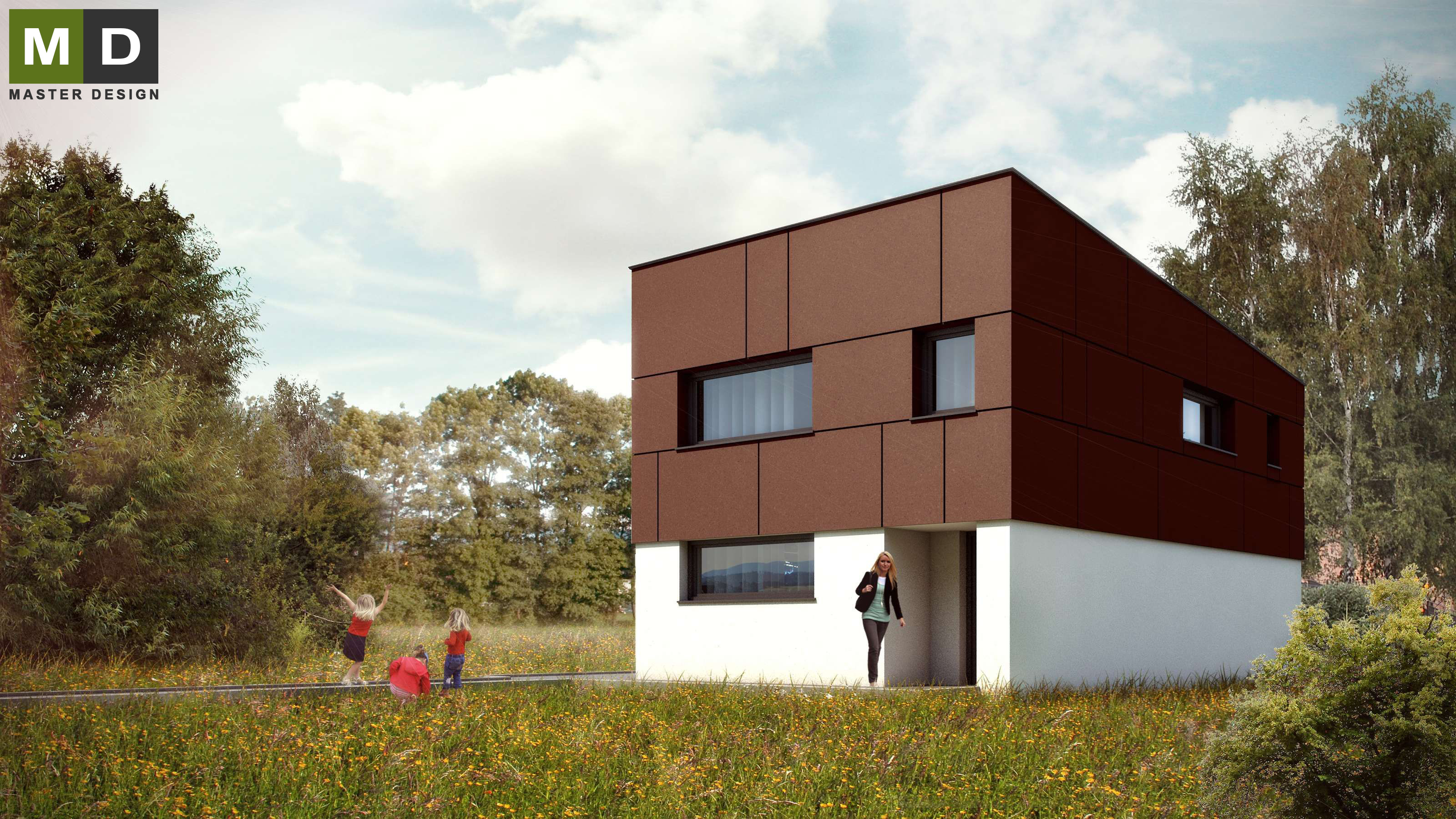 Simple economic house with a shed roofKomorní Lhotka - visualisation3 Simple economic house with a shed roofKomorní Lhotka - visualisation3