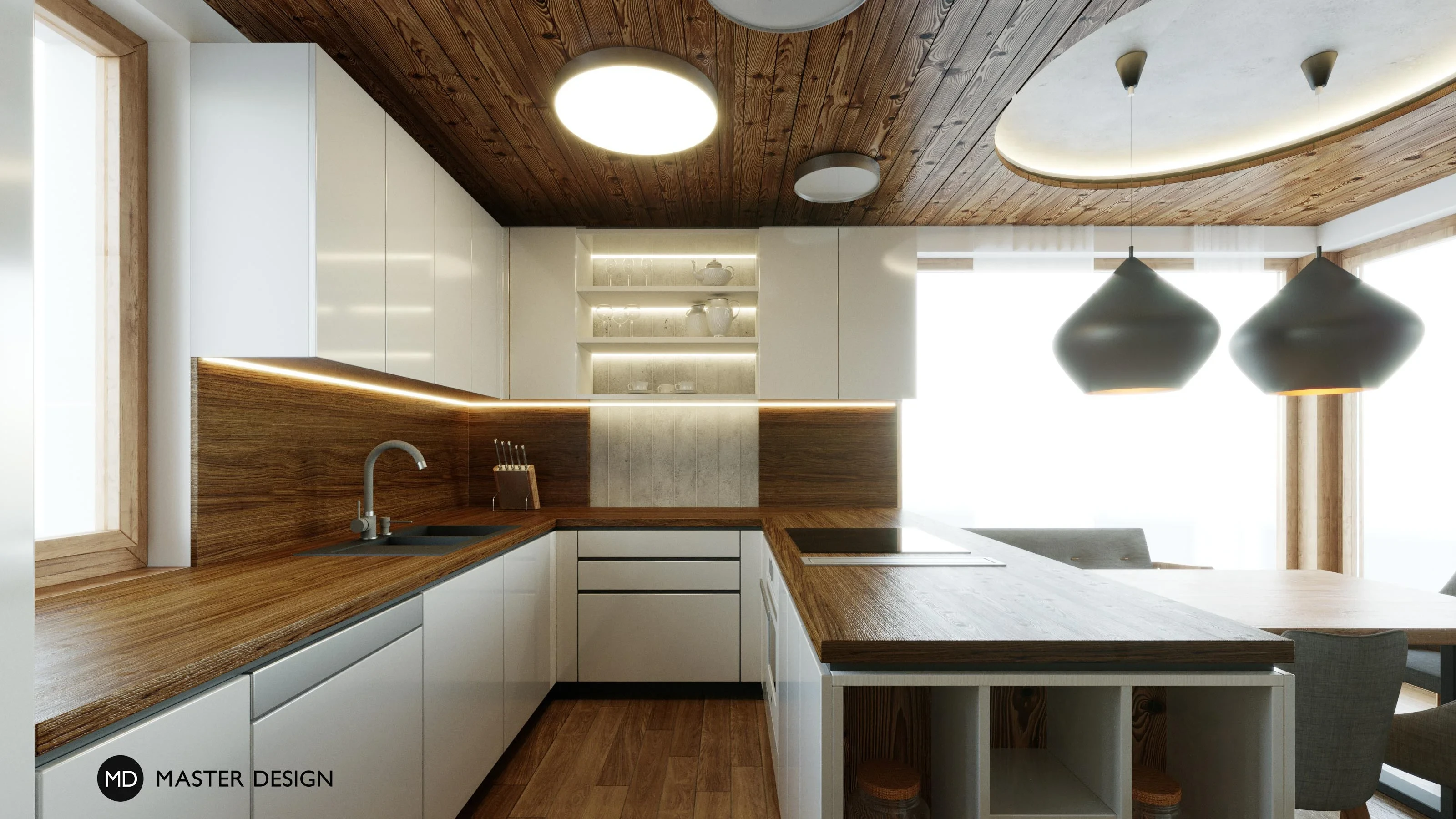 Mountain pension interiors with roof apartmentsAustria Turrach - visualisation2 Mountain pension interiors with roof apartmentsAustria Turrach - visualisation2