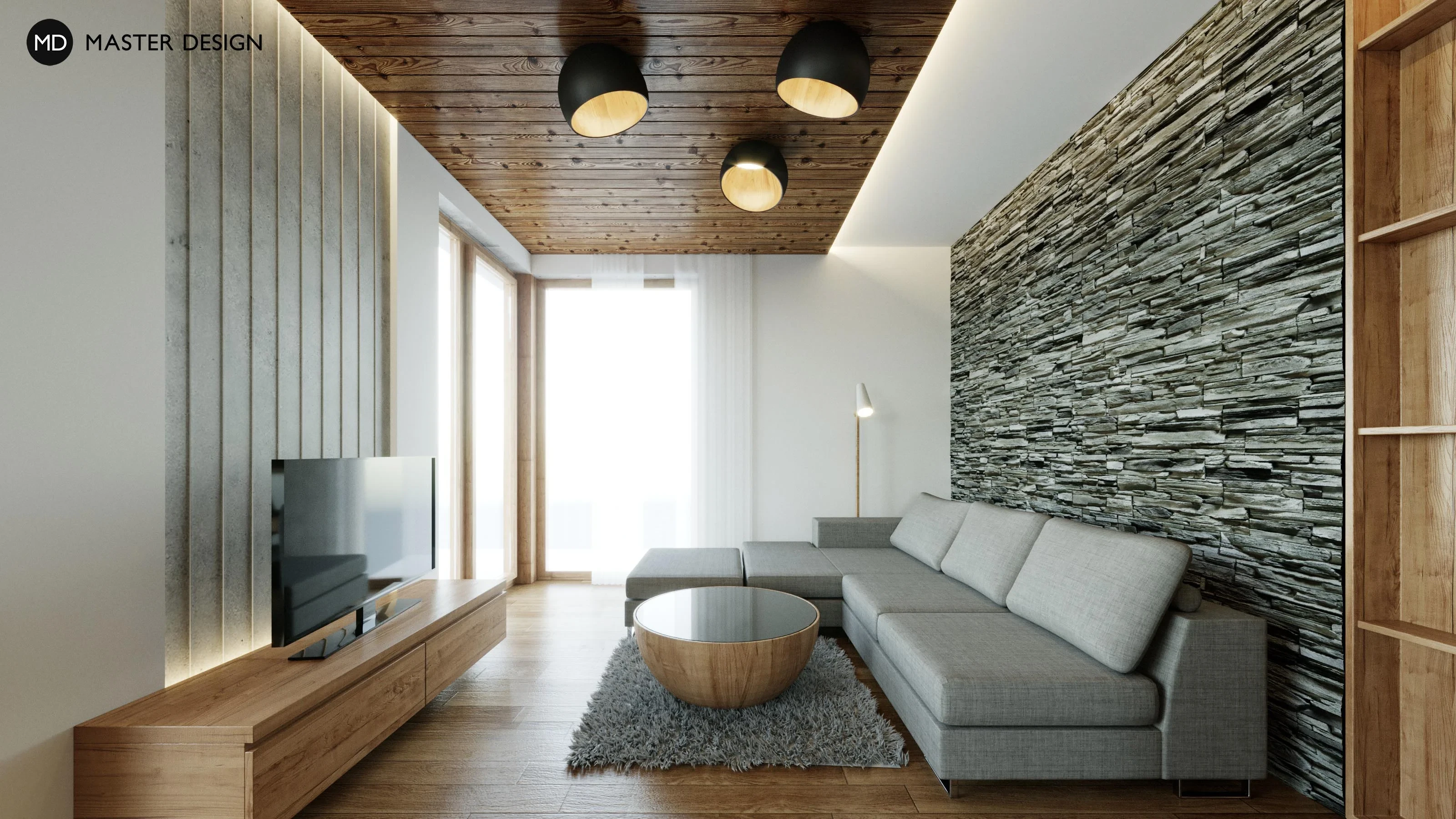 Mountain pension interiors with roof apartmentsAustria Turrach - visualisation3 Mountain pension interiors with roof apartmentsAustria Turrach - visualisation3