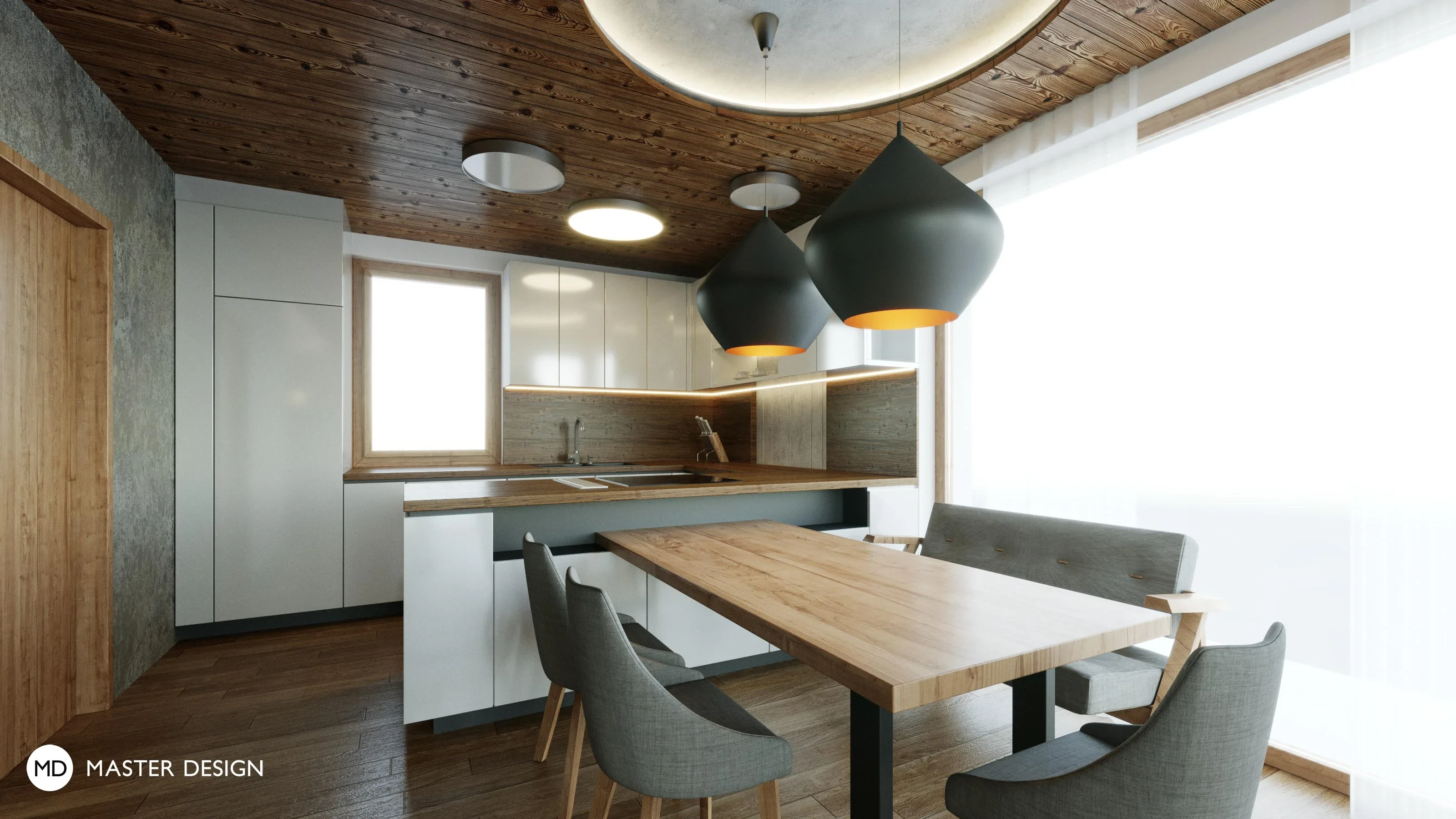 Mountain pension interiors with roof apartmentsAustria Turrach - visualisation9 Mountain pension interiors with roof apartmentsAustria Turrach - visualisation9