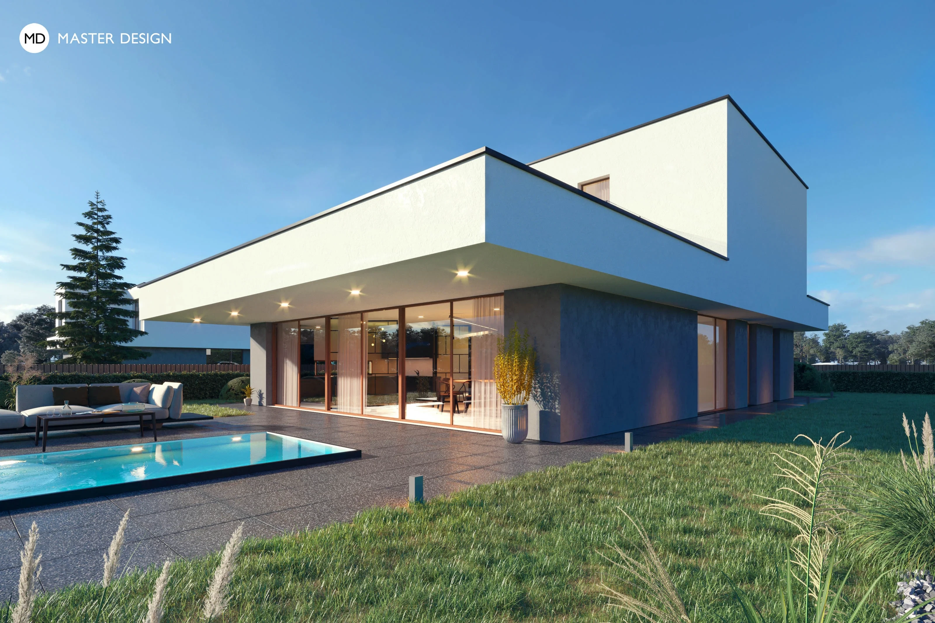 Modern House with an Oriental Layout and a Green Roof - Prague - preview