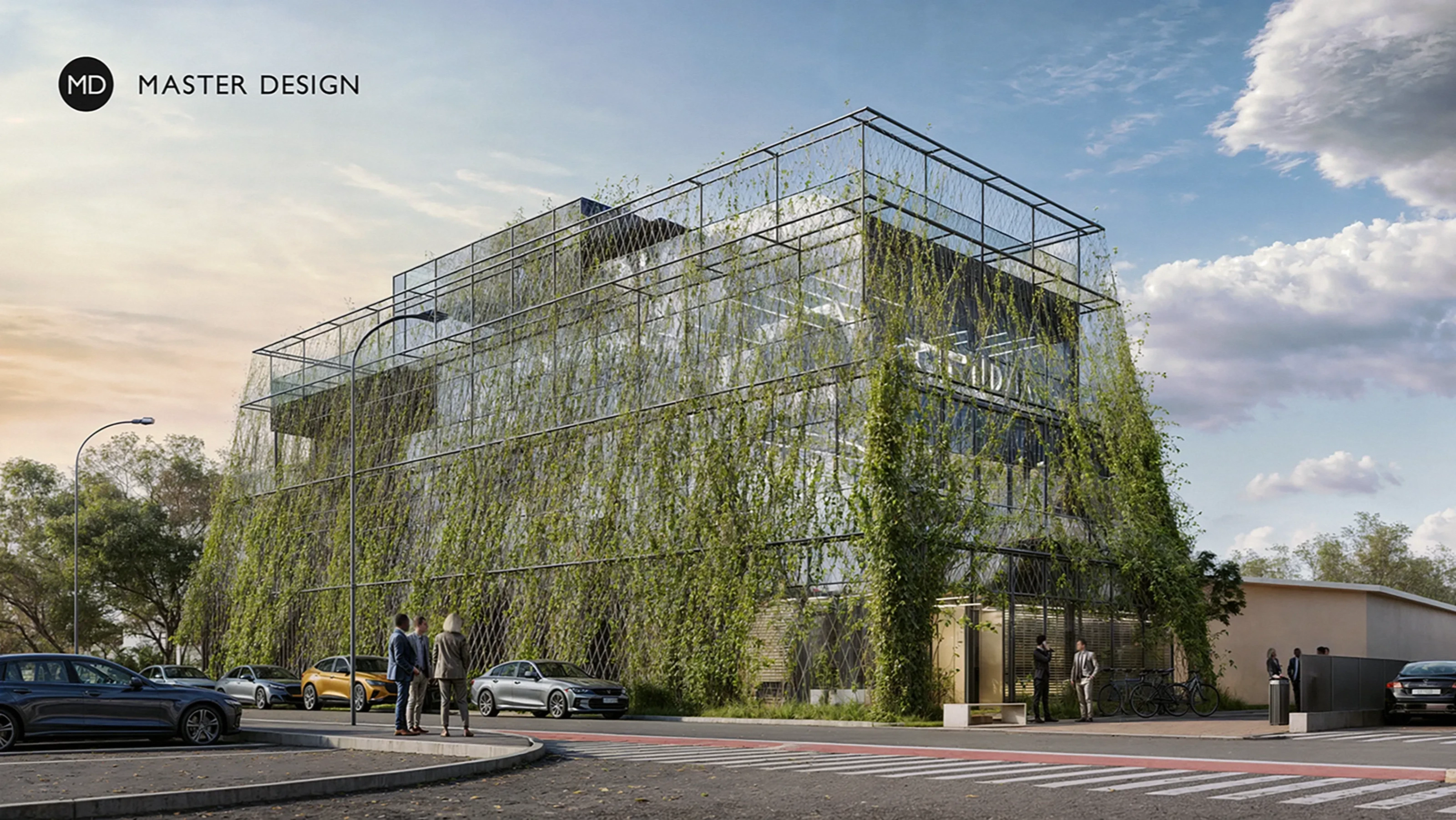 Administrative building with climbing greenery - Valasske Mezirici